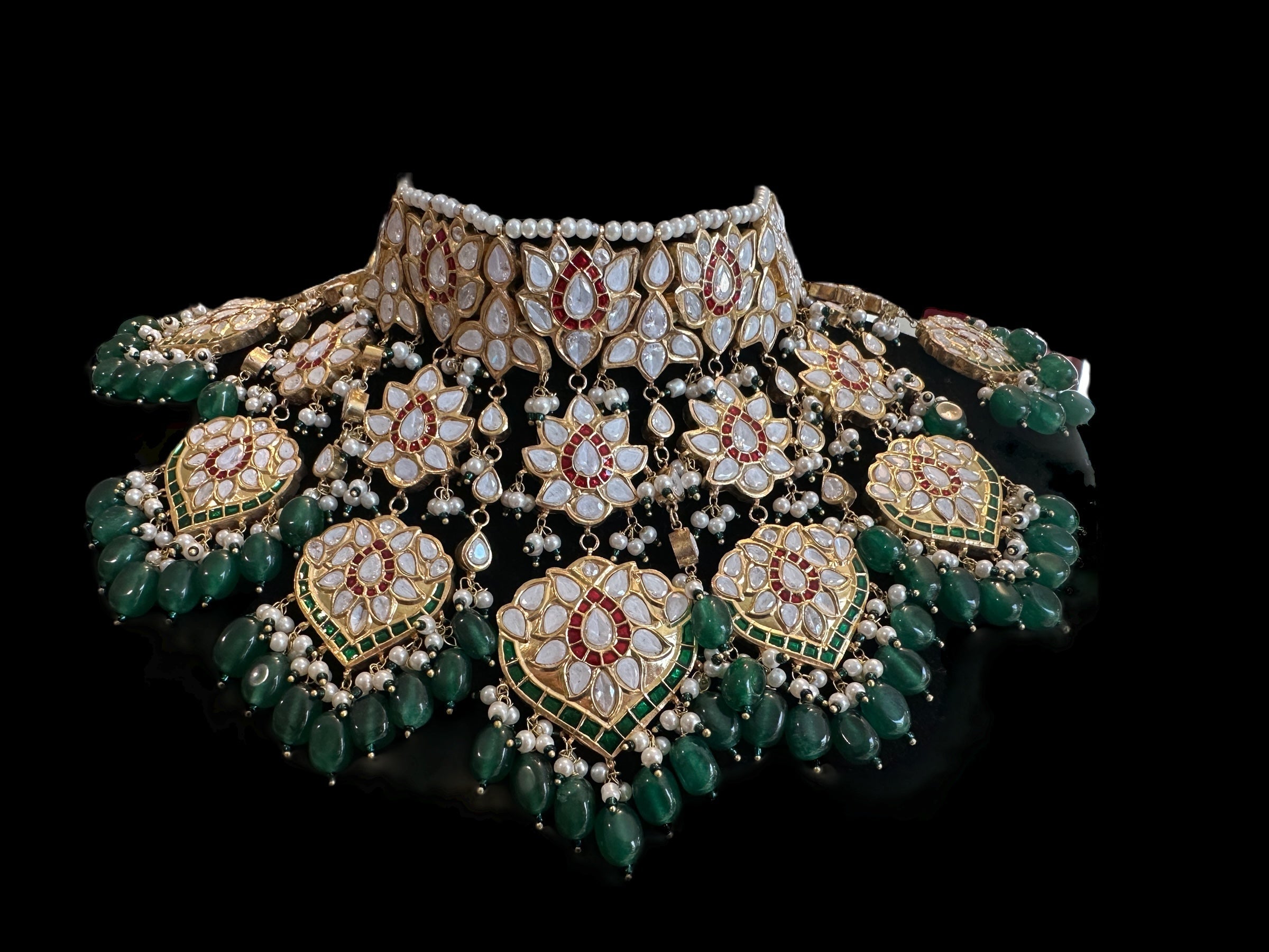 BR466 Subah high quality meena bridal set ( READY TO SHIP )