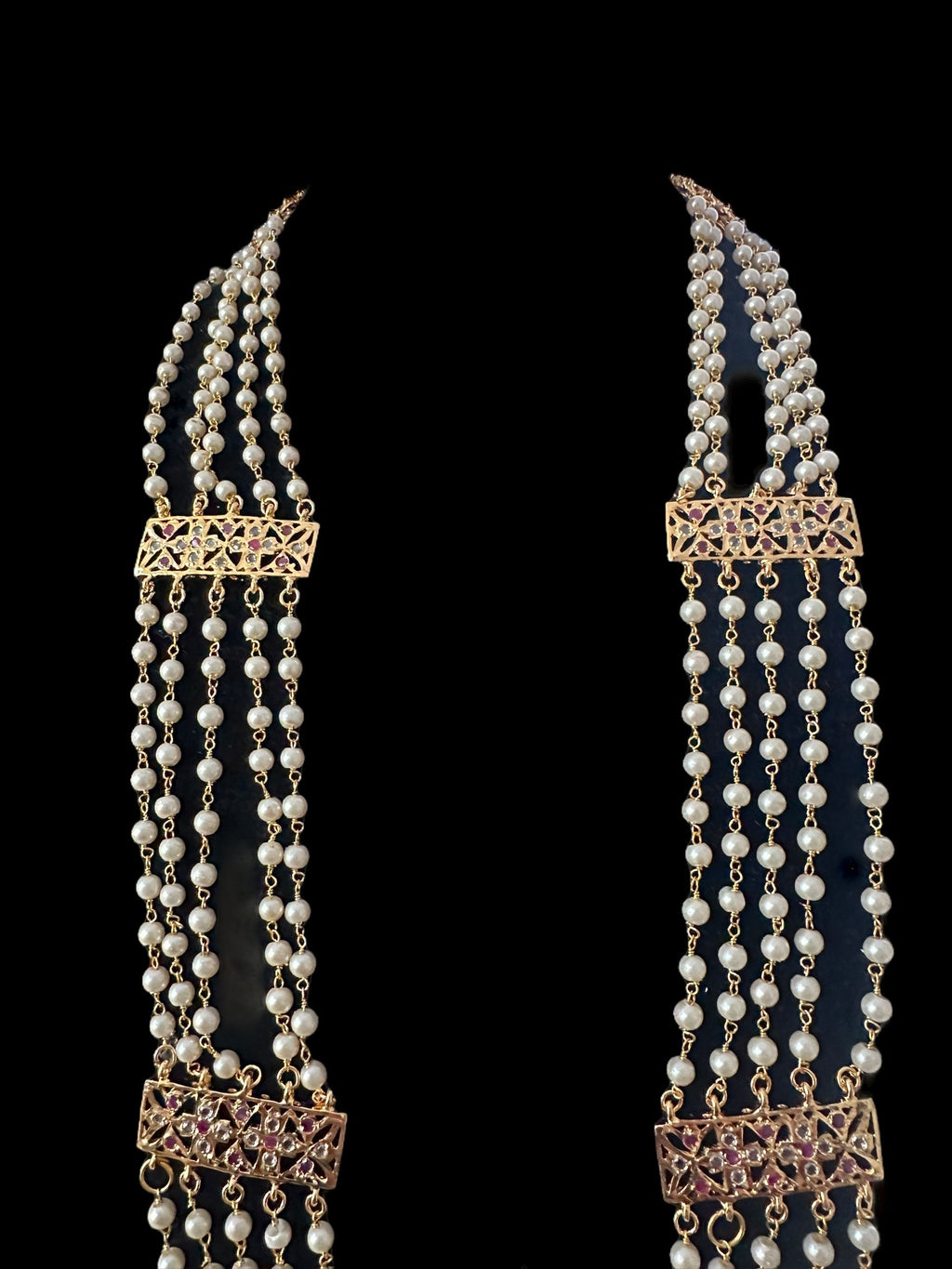 DLN118 Aabha chandan haar (rubies)( SHIPS IN 4 WEEKS  )