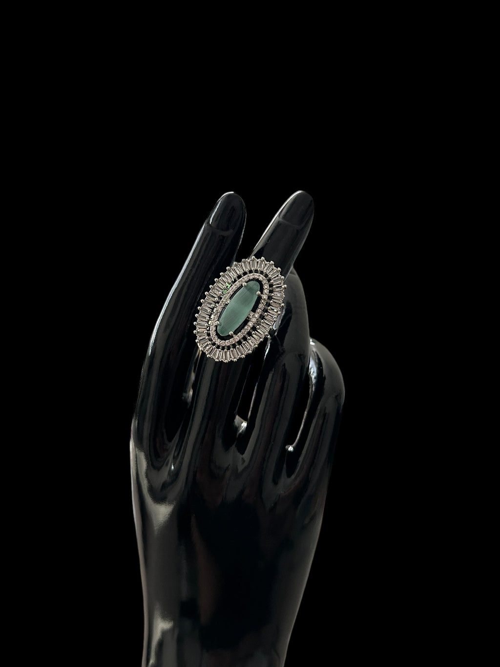 DJR139 Cz silver plated  ring ( READY TO SHIP)