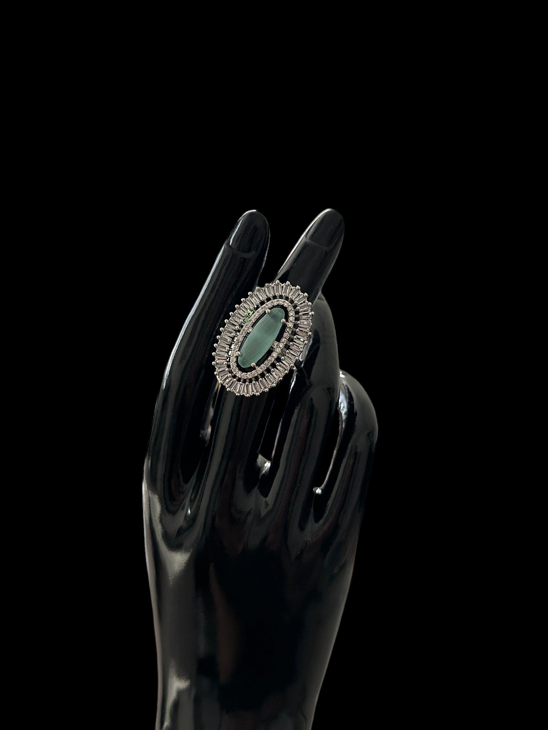 DJR139 Cz silver plated  ring ( READY TO SHIP)