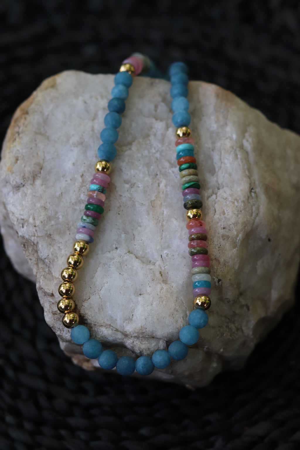 Aqua Gemstone Necklace