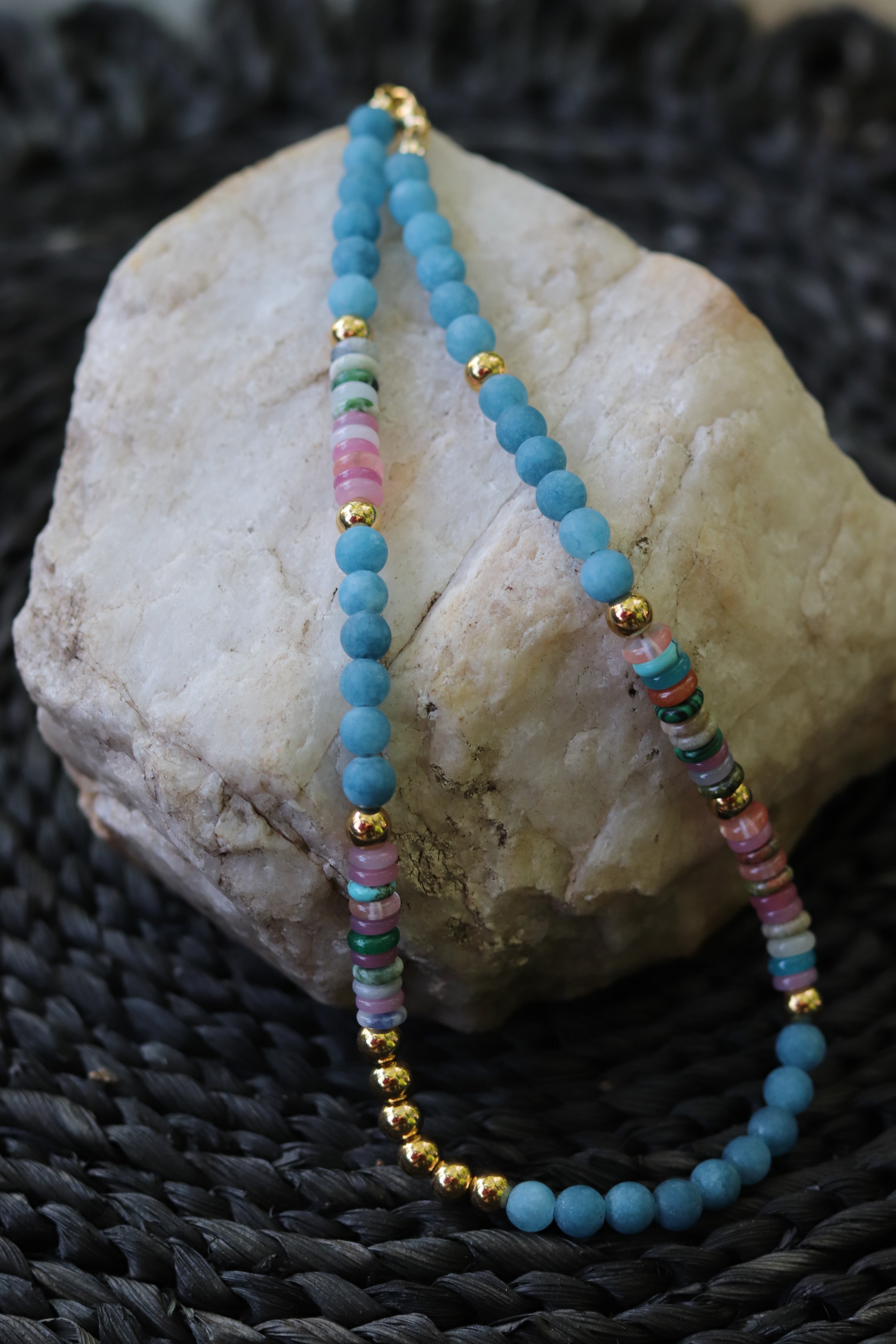 Aqua Gemstone Necklace