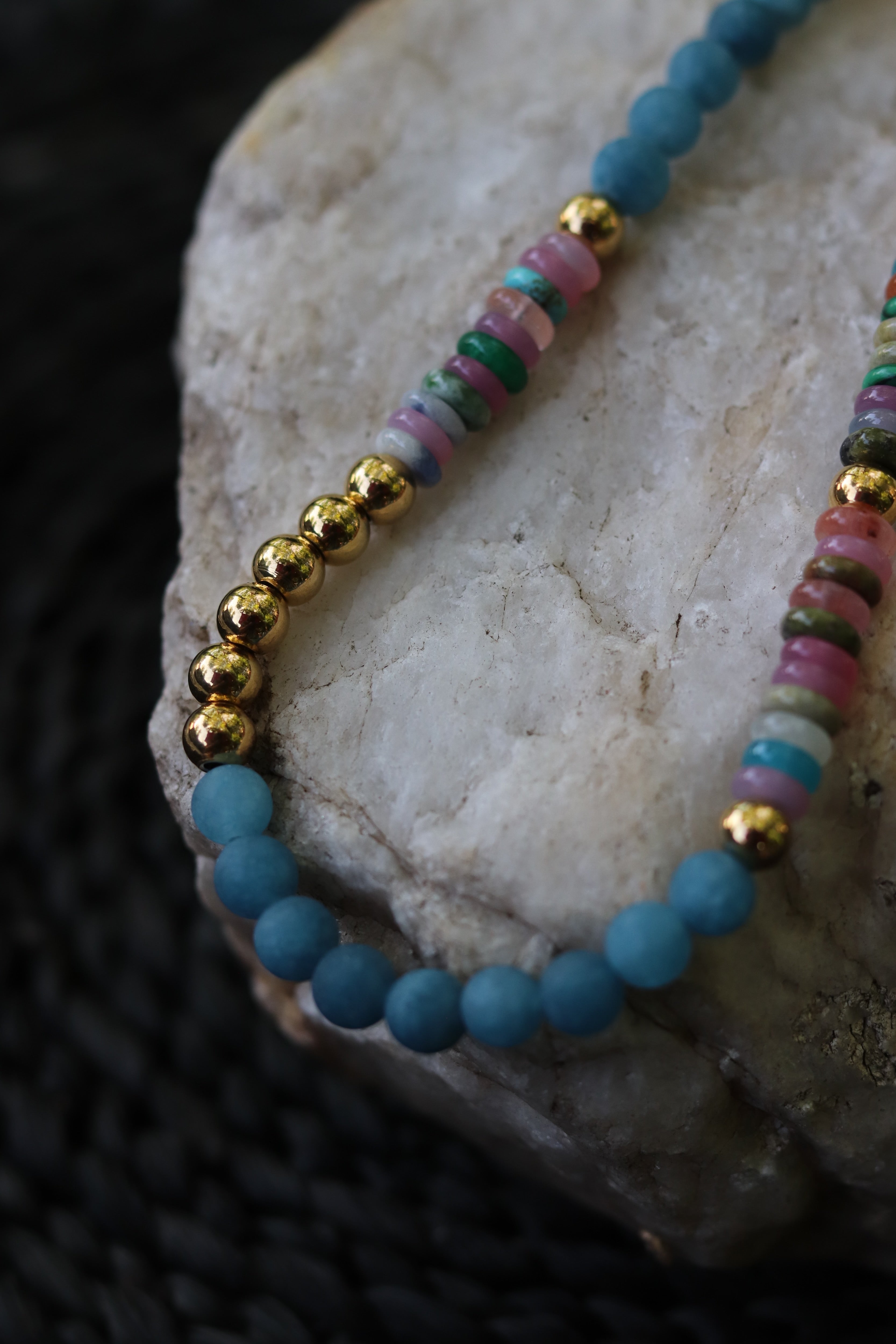 Aqua Gemstone Necklace