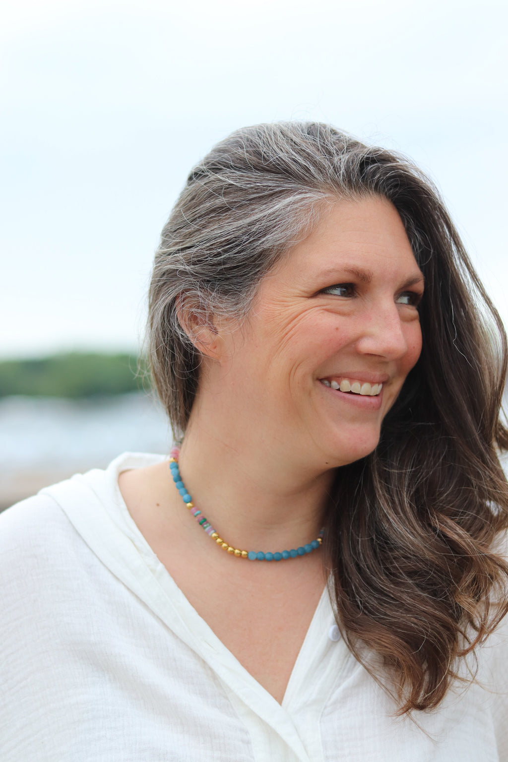 Aqua Gemstone Necklace