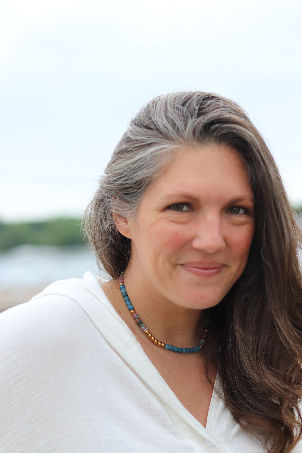 Aqua Gemstone Necklace