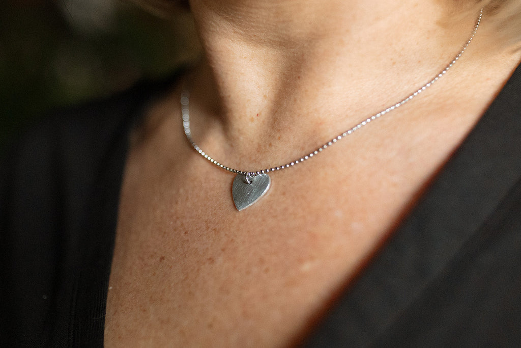Aluminum Heart Necklace