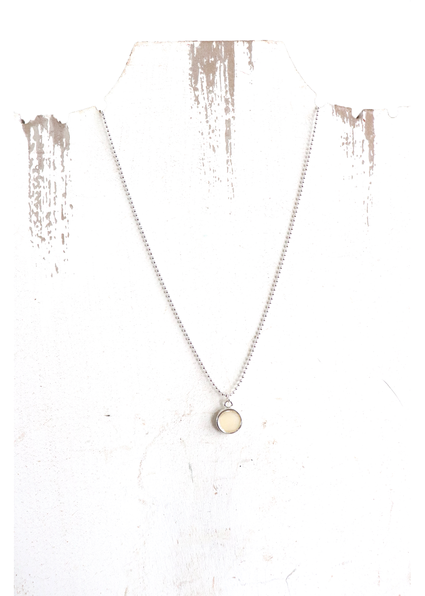 Angie Necklace - Silver Bone