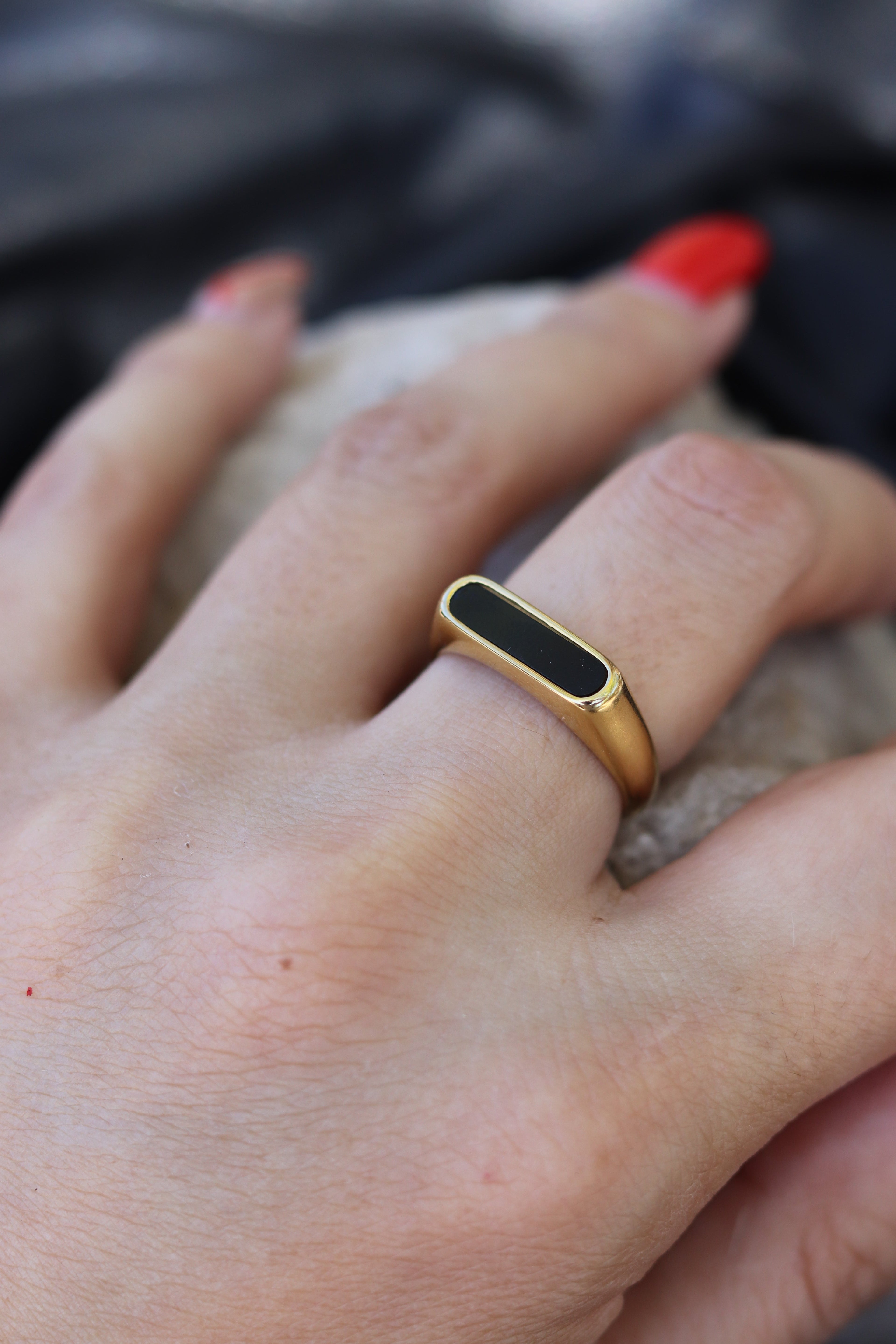 Rev Ring - Gold/Black (Size options) WATER PROOF