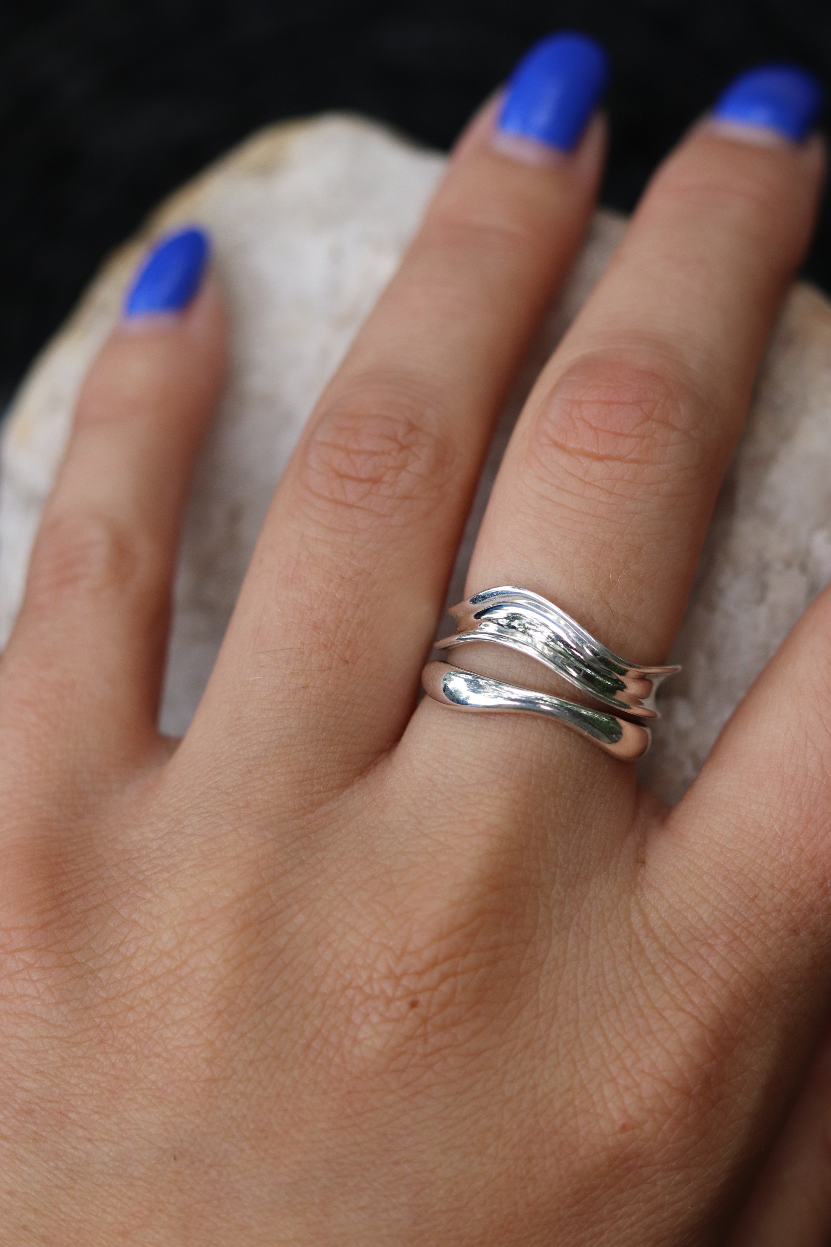 Sterling Silver Wave Ring