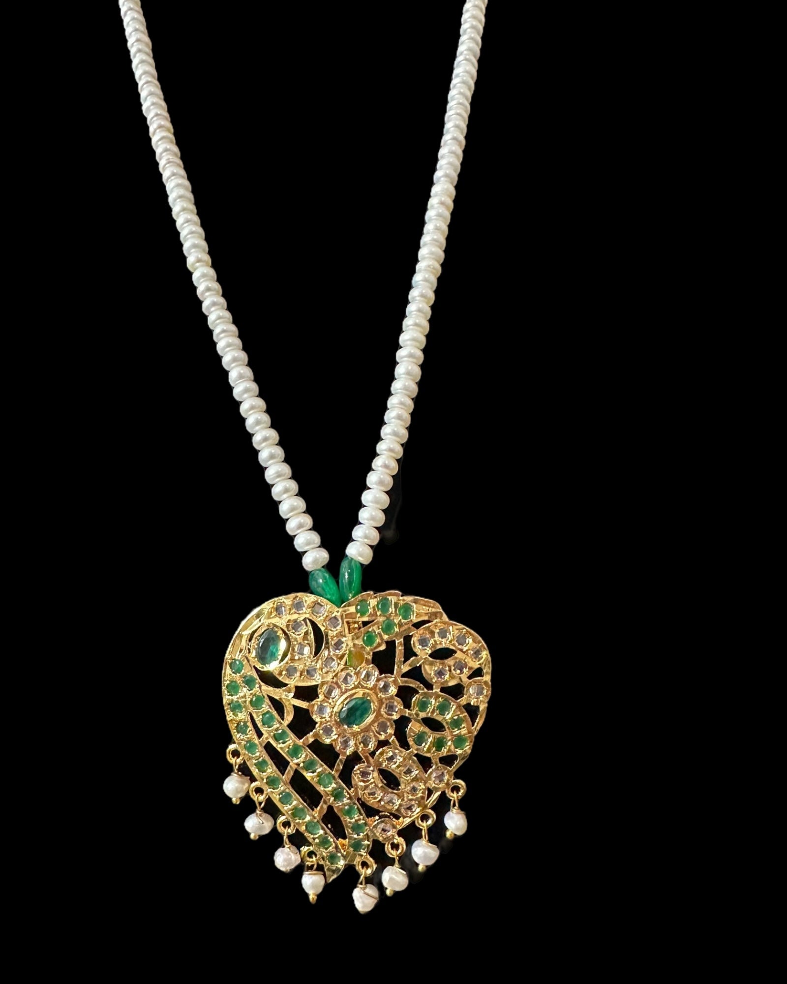 PS560 Akriti long pendant  with earrings ( READY TO SHIP )