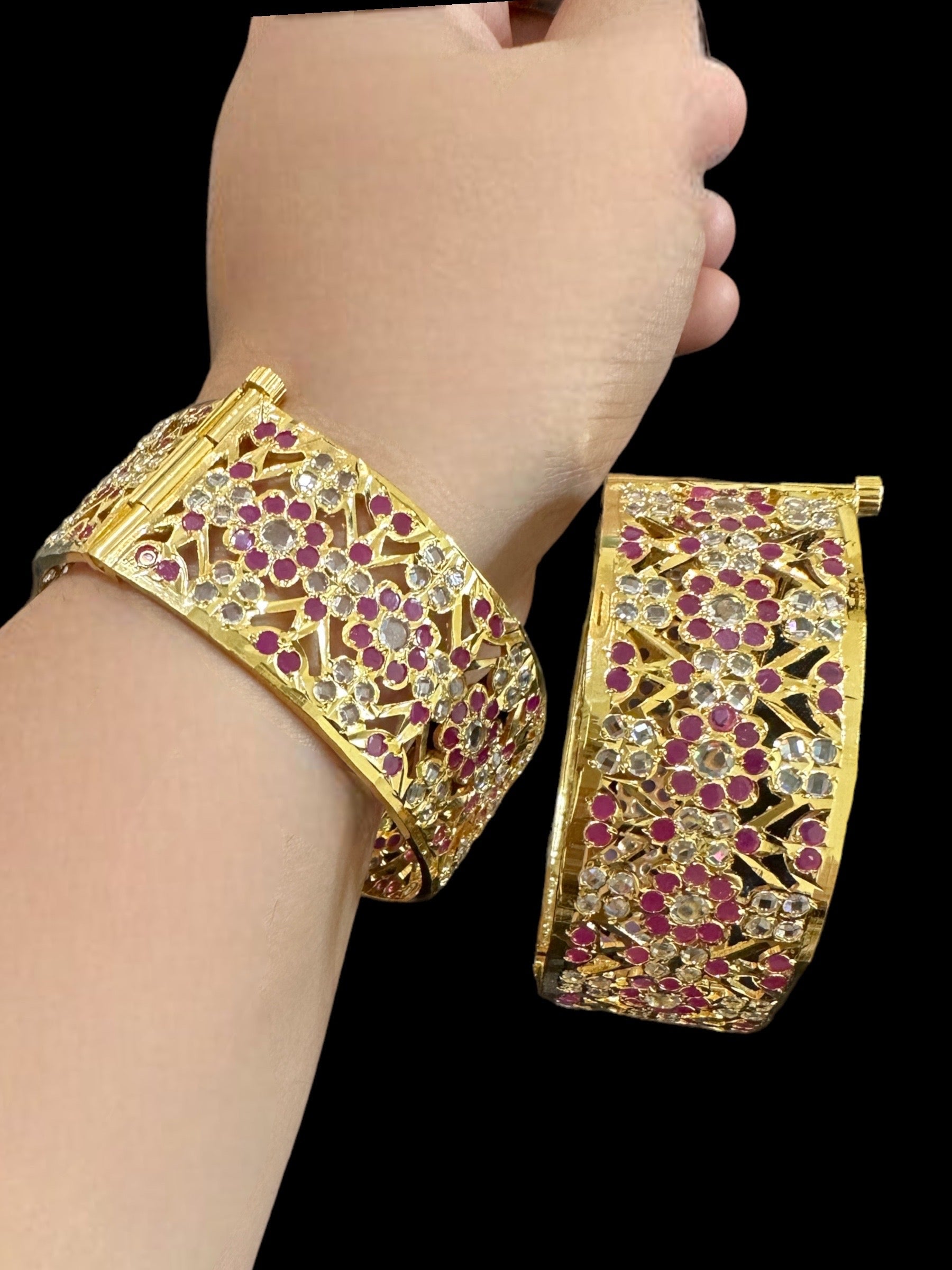 B160 Gold plated hyderabadi bangles ( SHIPS IN 4 WEEKS )