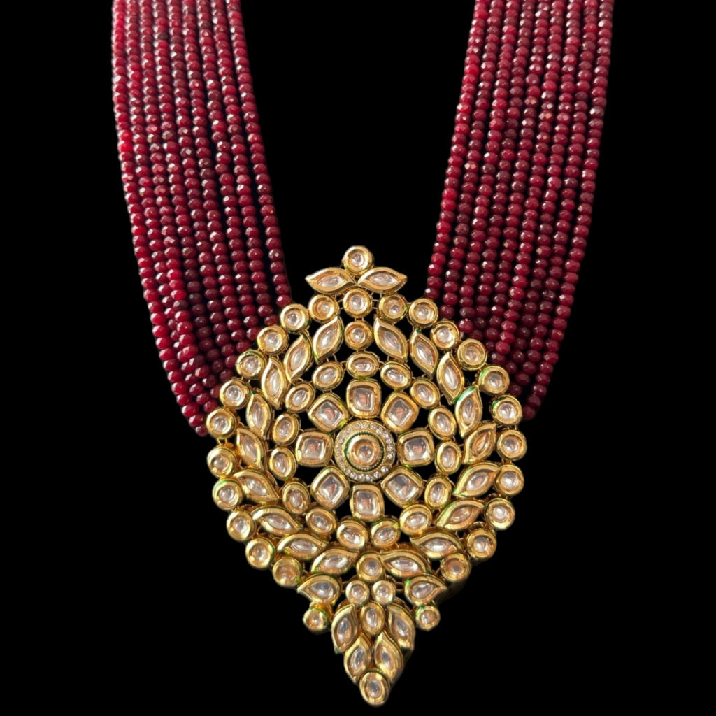 DLN79 Reeba long necklace with earrings ( SHIPS IN 3 WEEKS )