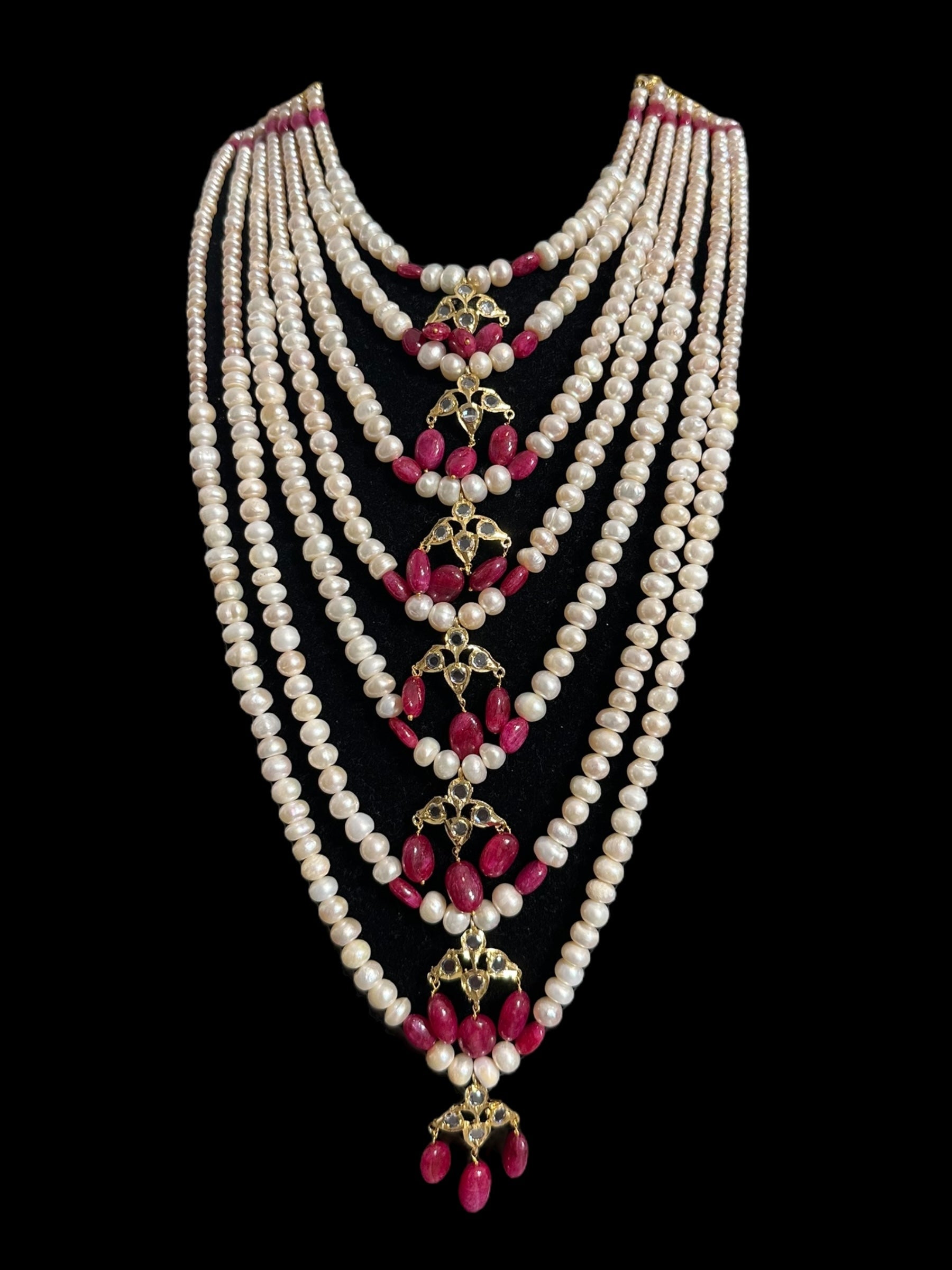 BR497 INSIA BRIDAL SET IN RUBY  ( READY TO SHIP  )