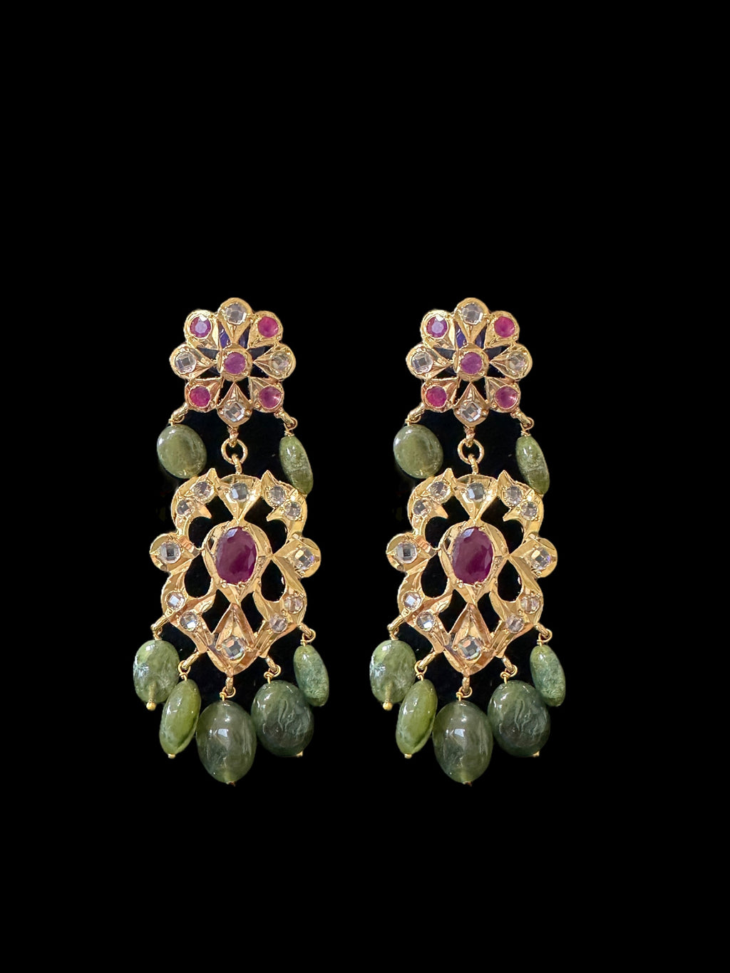 DLN52 Raina tourmaline necklace with earrings (SHIPS IN 2 WEEKS  )