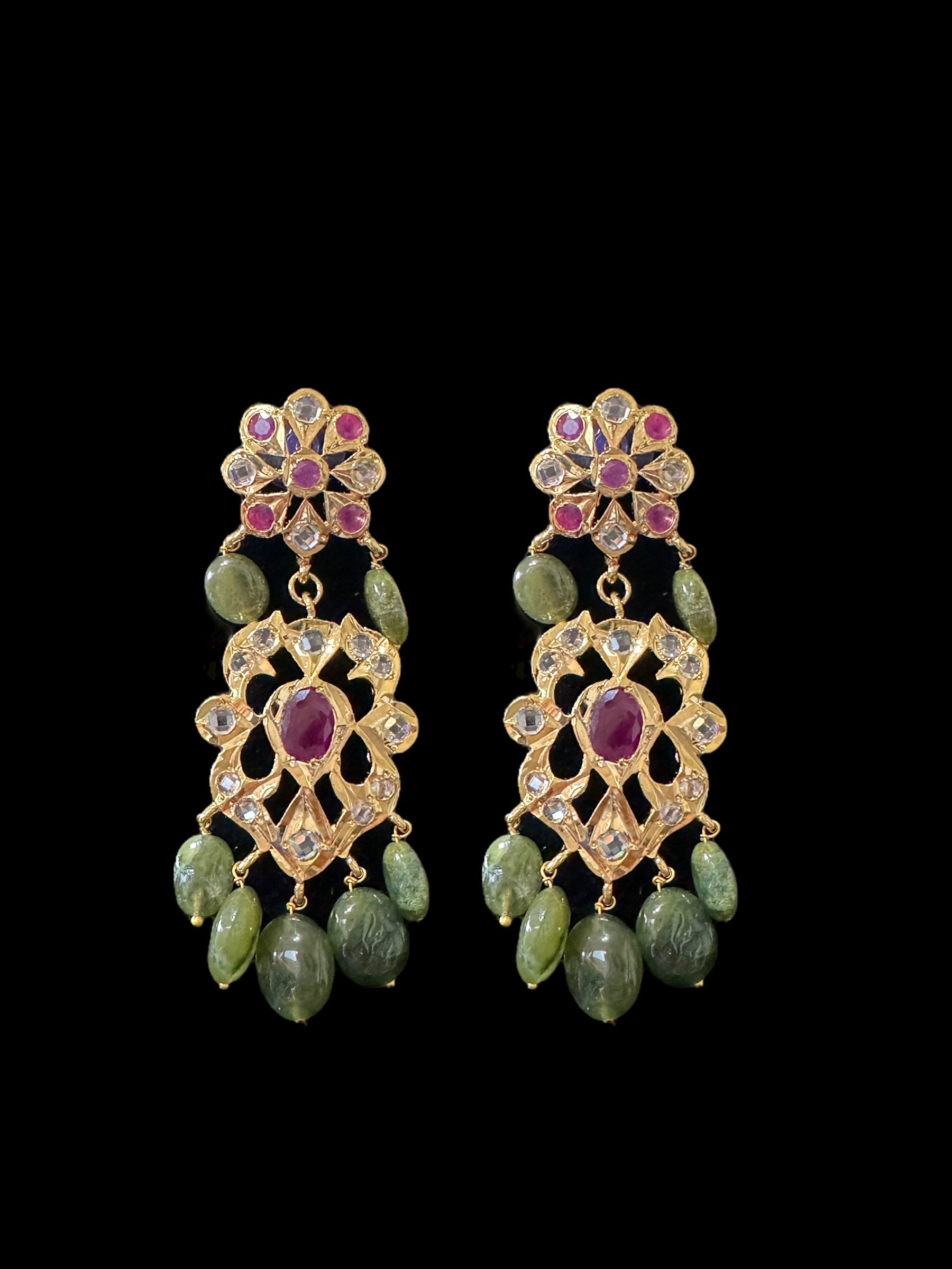 DLN52 Raina tourmaline necklace with earrings (SHIPS IN 2 WEEKS  )