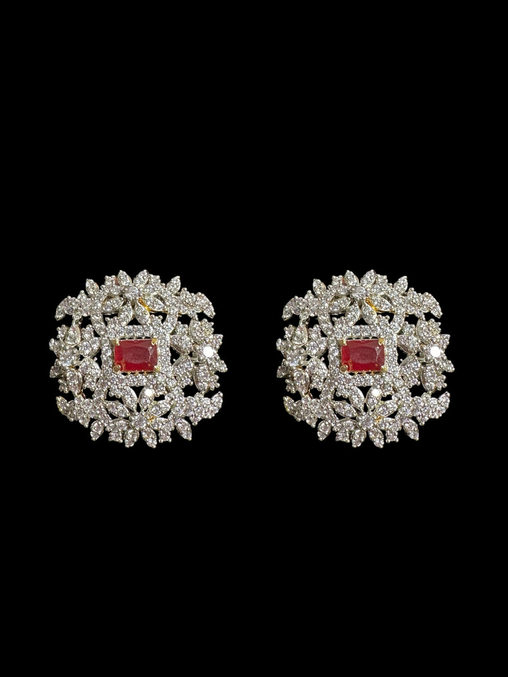 PS342 Amal Cz pendant set in ruby ( READY TO SHIP )