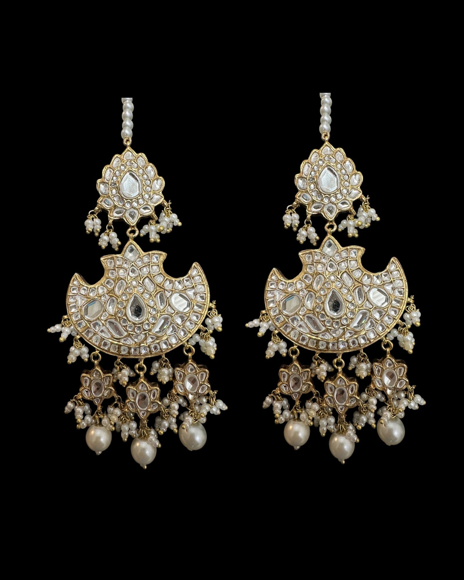 DER781  Manara kundan earrings ( READY TO SHIP )