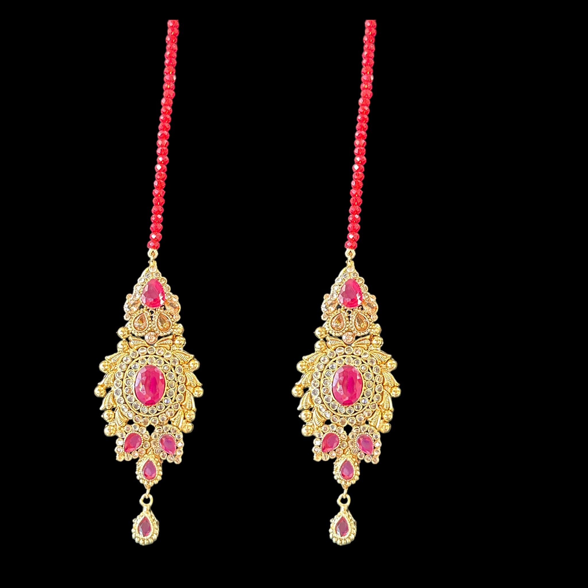 DNS92 Anika necklace in rubies  (READY TO SHIP)