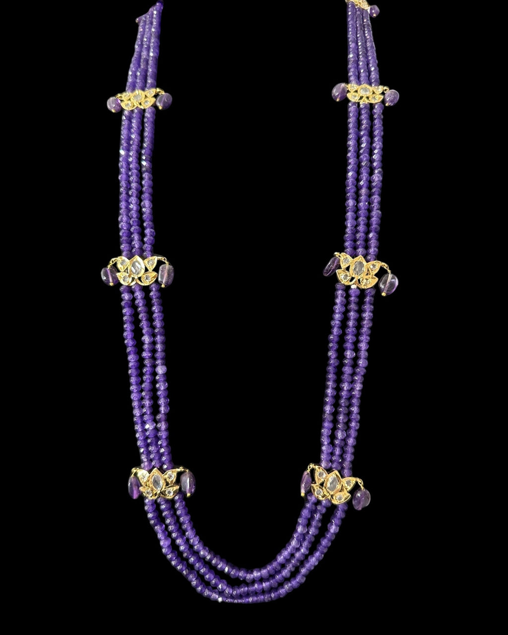DLN117  Raina amethyst beads necklace (READY TO SHIP)