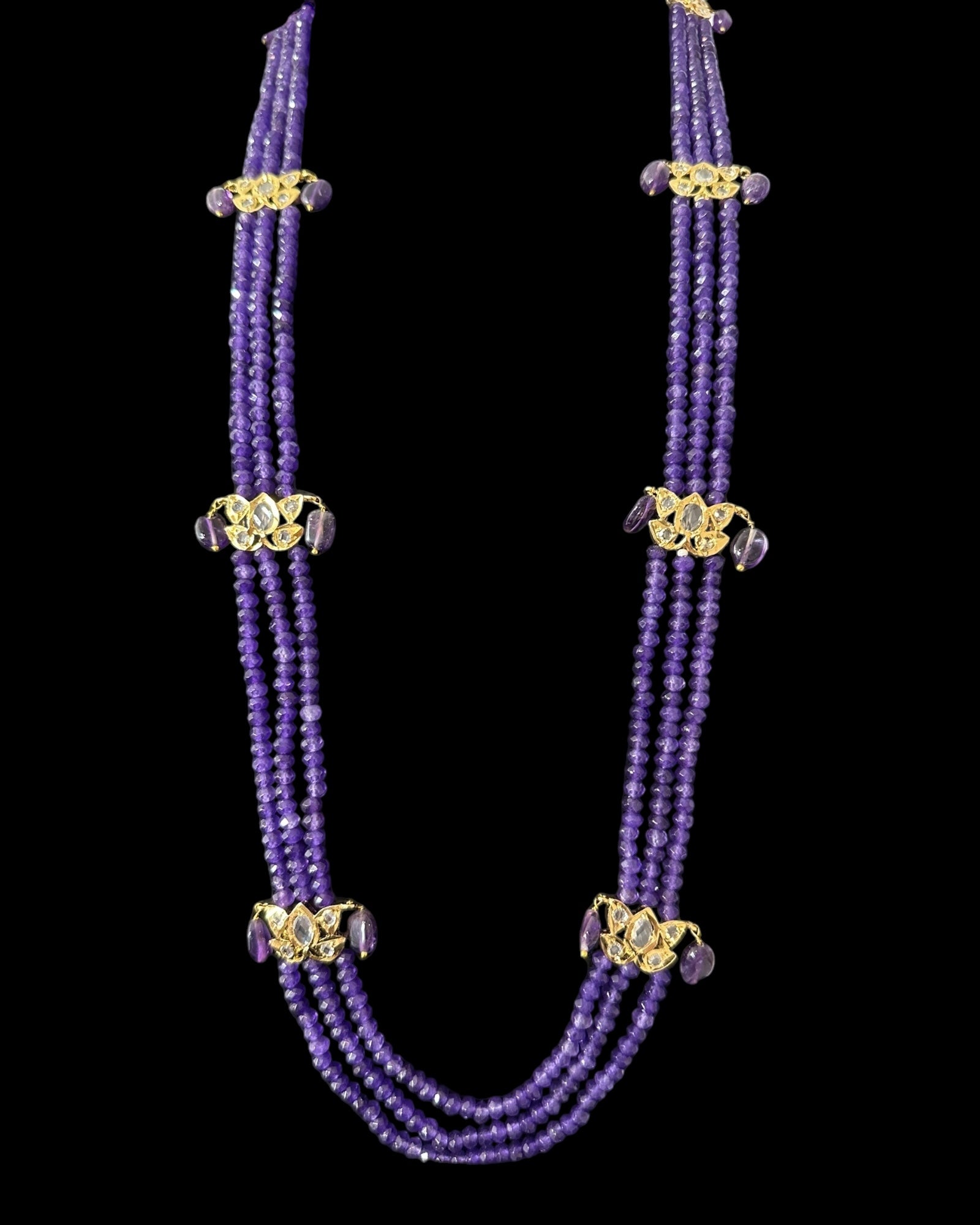 DLN117  Raina amethyst beads necklace (READY TO SHIP)