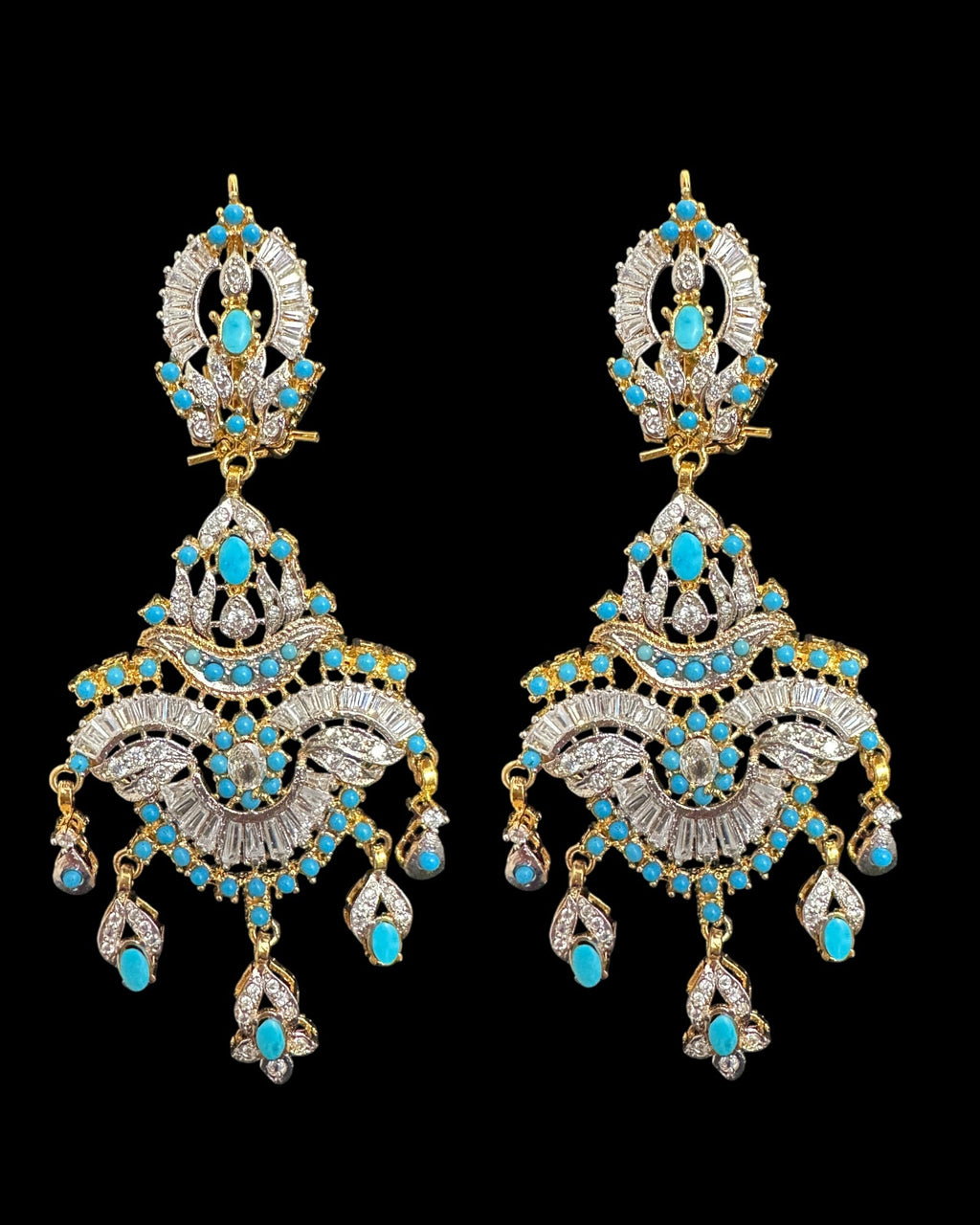 C545 Azeeza Feroza zircon choker with earrings ( SHIPS IN 4 WEEKS )