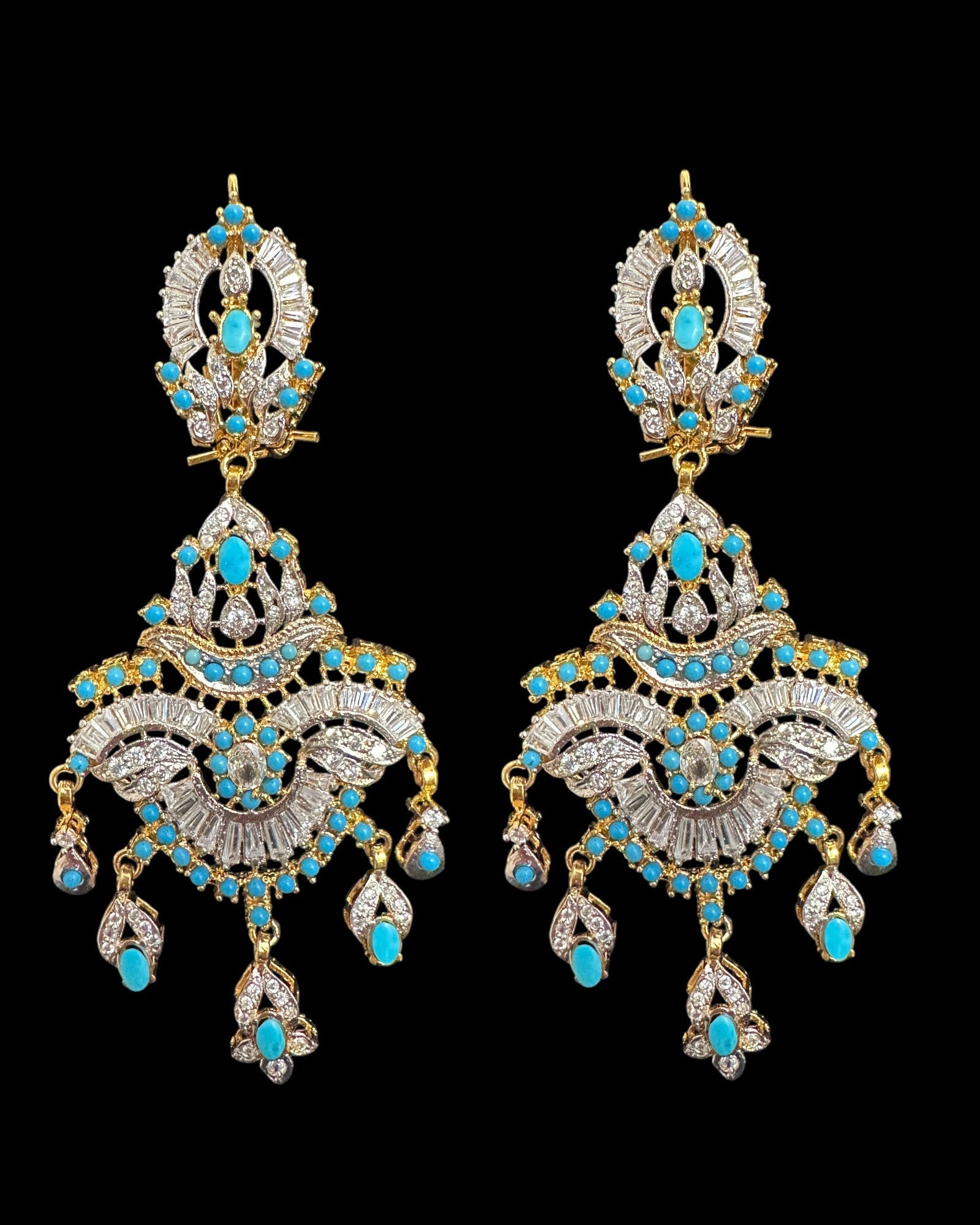 C545 Azeeza Feroza zircon choker with earrings ( SHIPS IN 4 WEEKS )