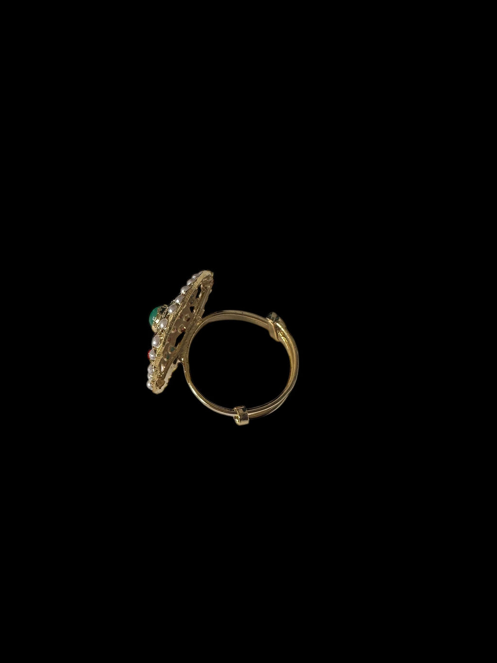 Navratan jadau ring ( READY TO SHIP )