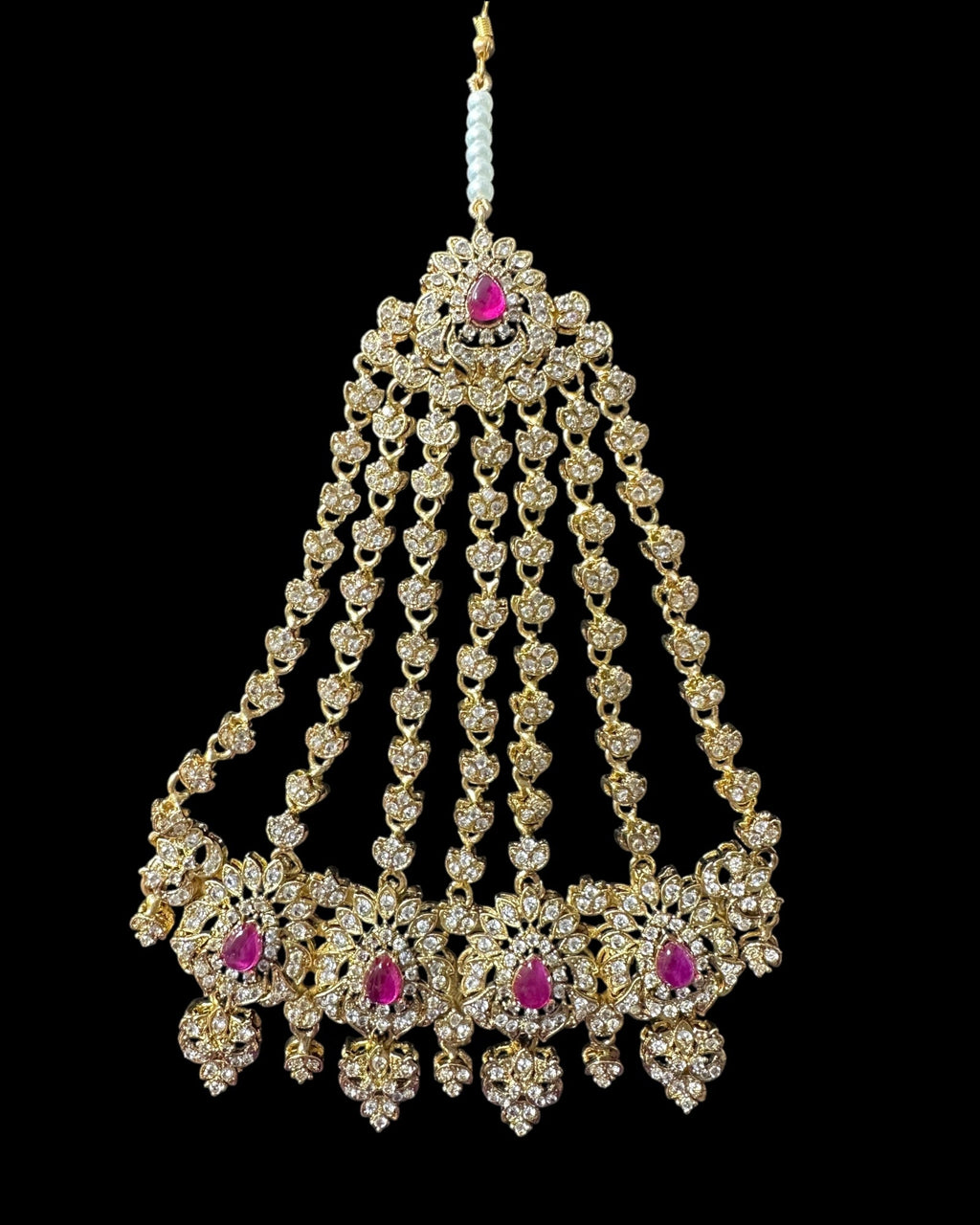 BR490 MEHTAB bridal set in ruby ( READY TO SHIP )