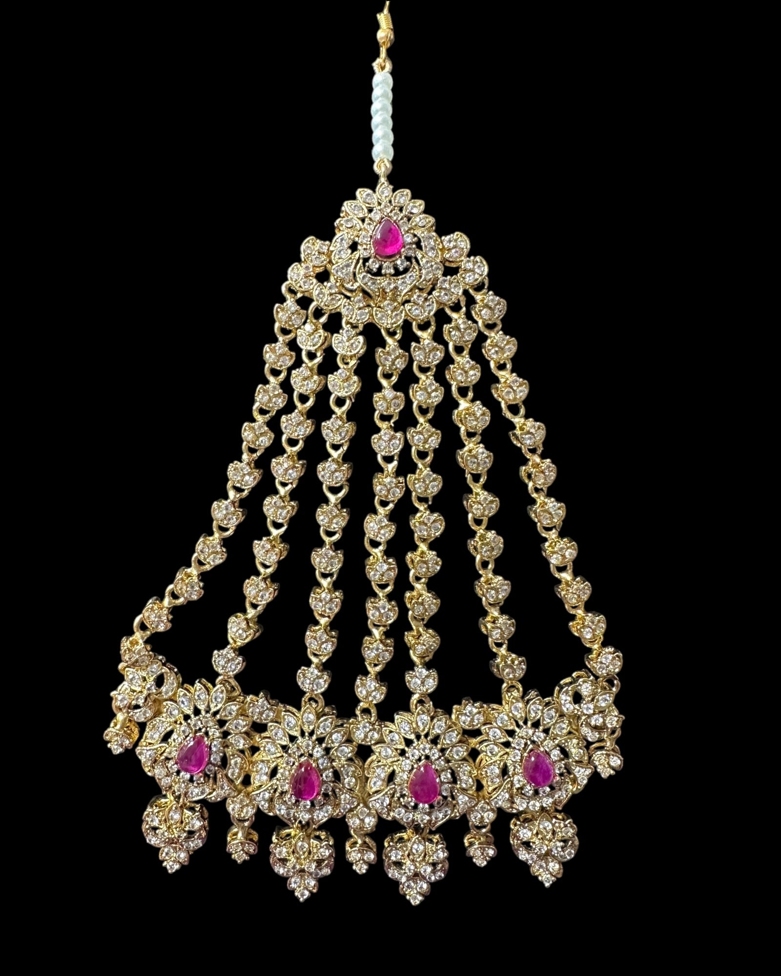 BR490 MEHTAB bridal set in ruby ( READY TO SHIP )