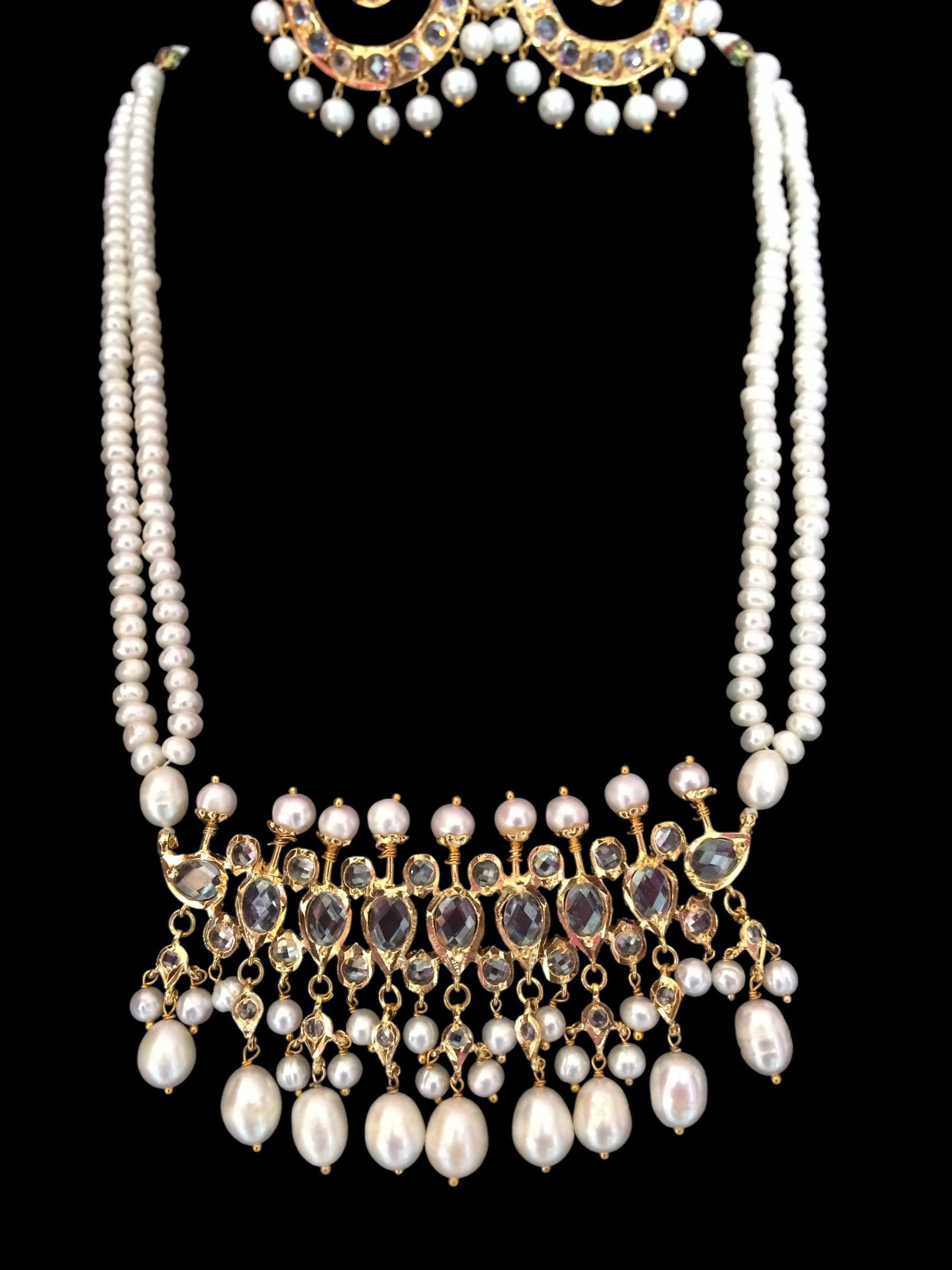 Hyderabadi / Nizami tirmani in fresh water pearls ( SHIPS IN 1 WEEK )