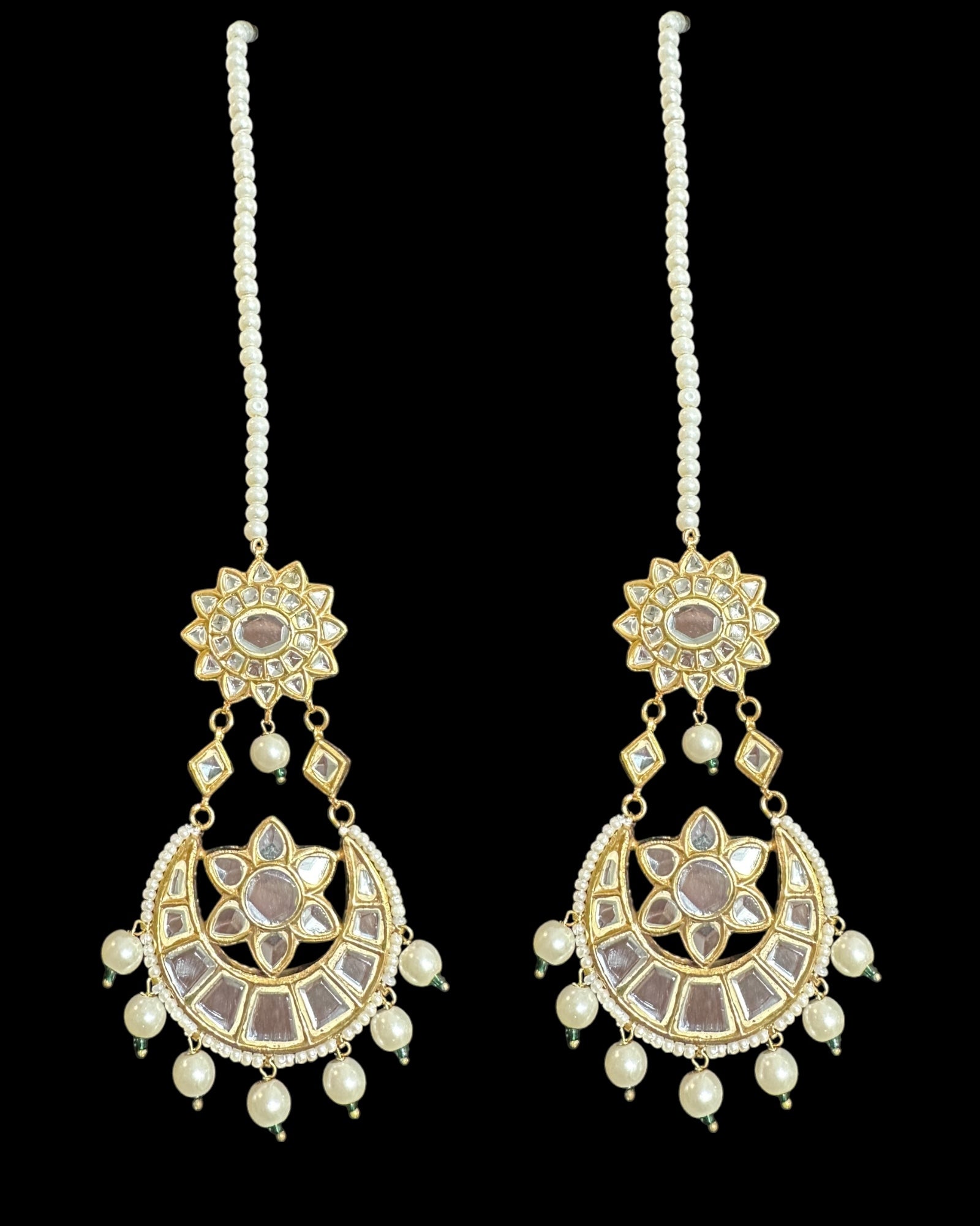 C546 Gold plated kundan Aad choker with earrings ( READY TO SHIP )