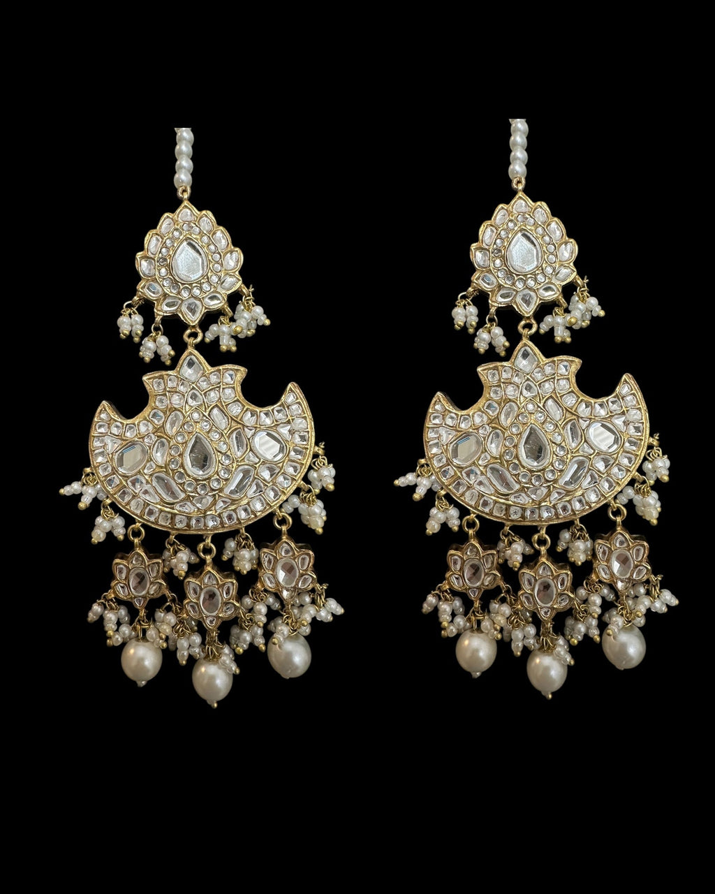 DER781  Manara kundan earrings ( READY TO SHIP )