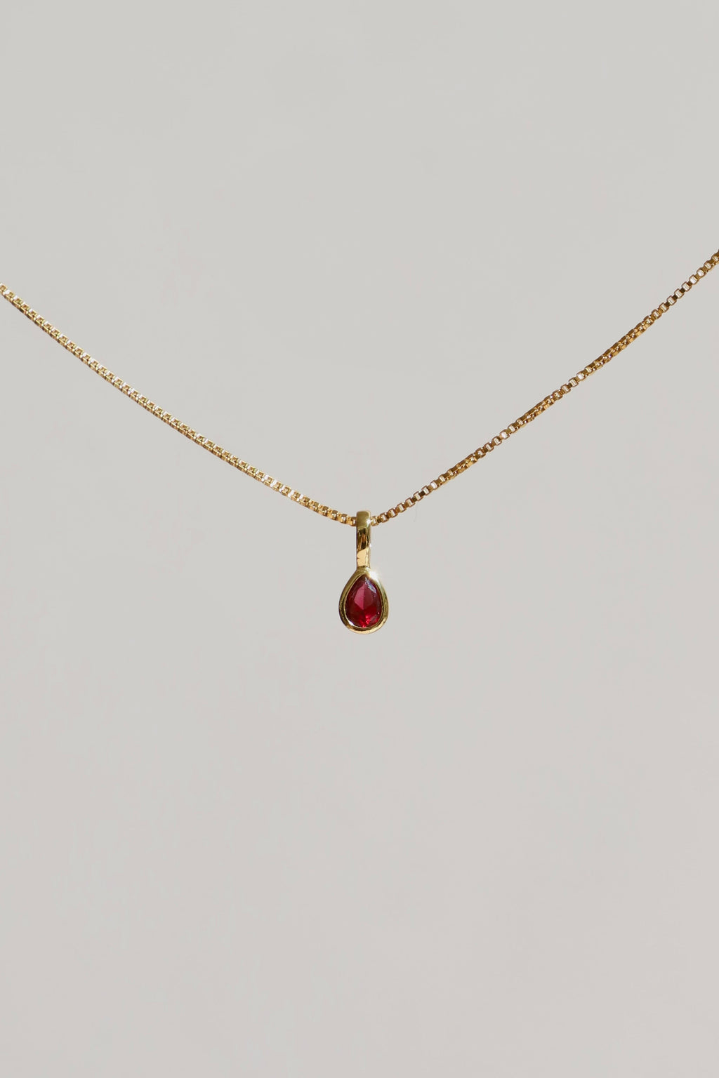 TEARDROP BEZEL BIRTHSTONE CHARM