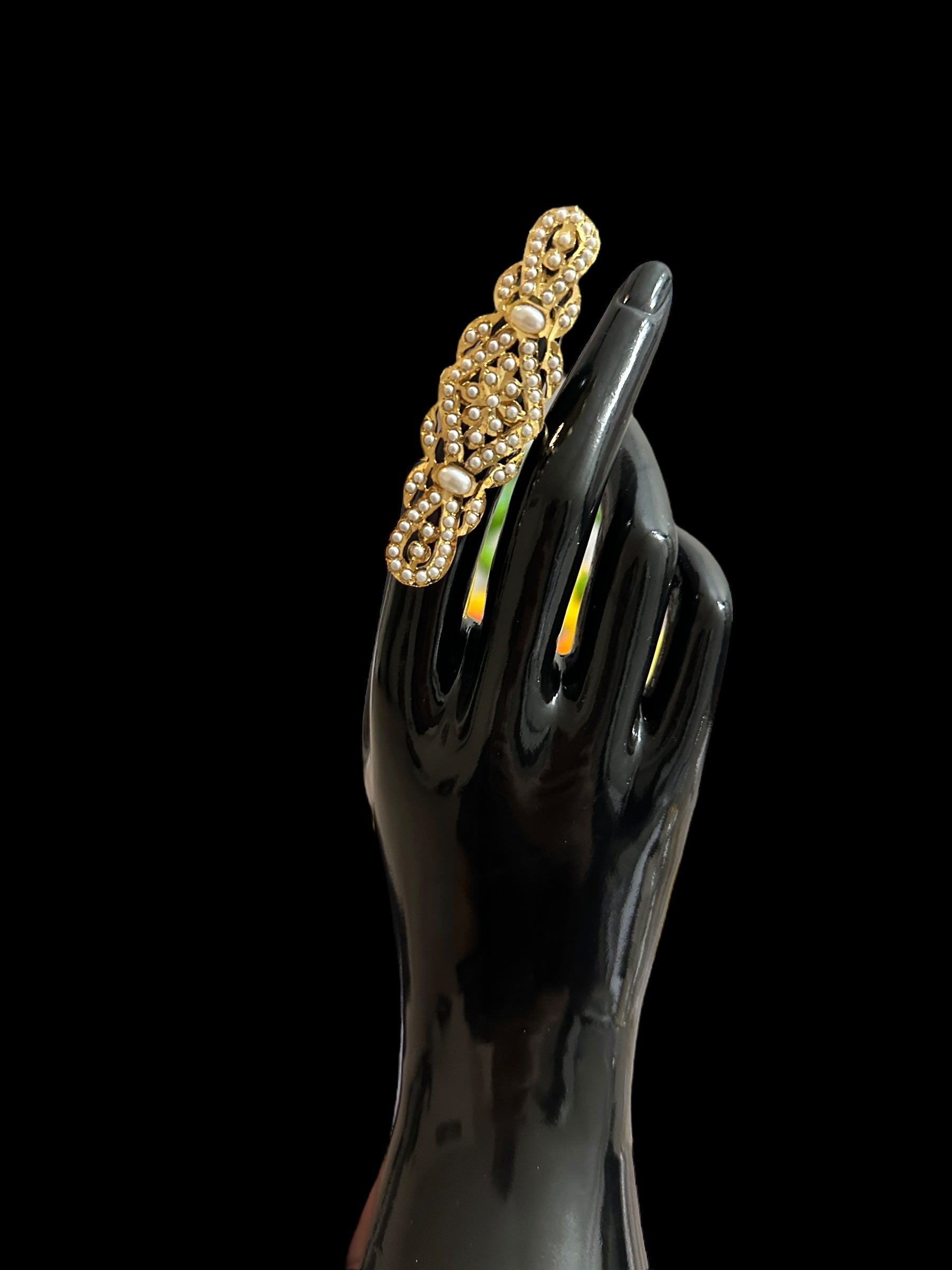 DJR49 Oversized Jadau pearl ring(pearls   ) ( READY TO SHIP )