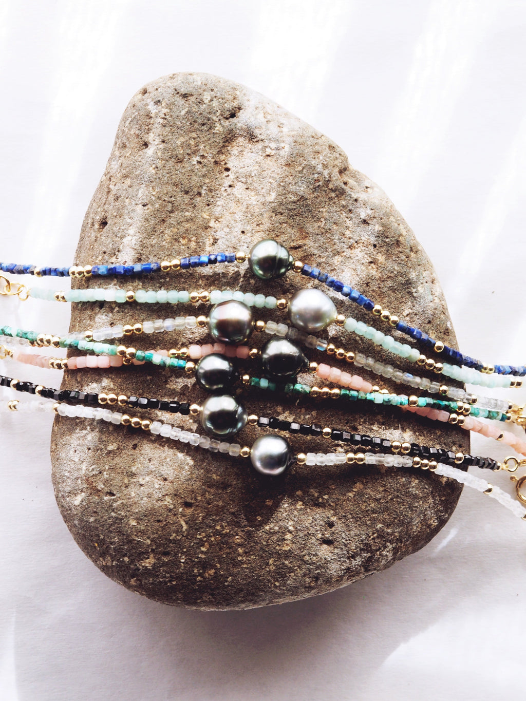 Tahitian Pearl and Gemstone Bracelet - Iolana