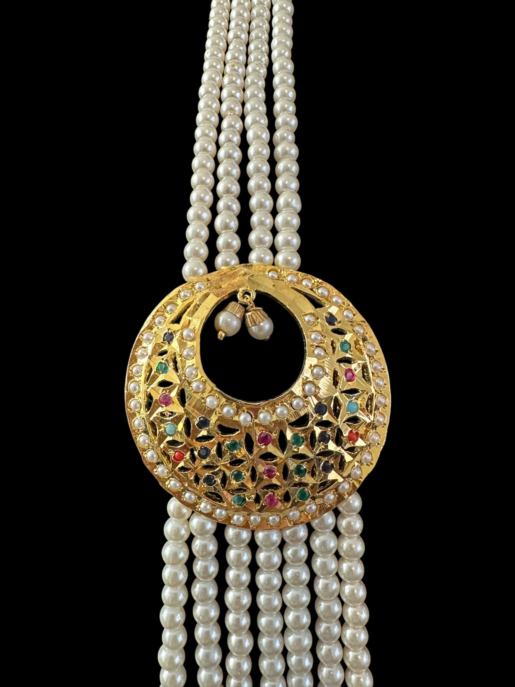 BR480 MUNIRA bridal set in Navratan ( READY TO SHIP )