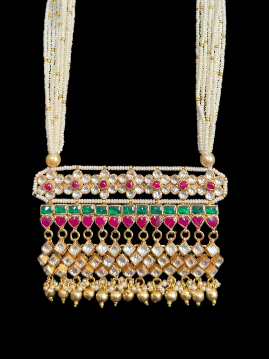 PS337 pachi kundan pendant set ( READY TO SHIP)