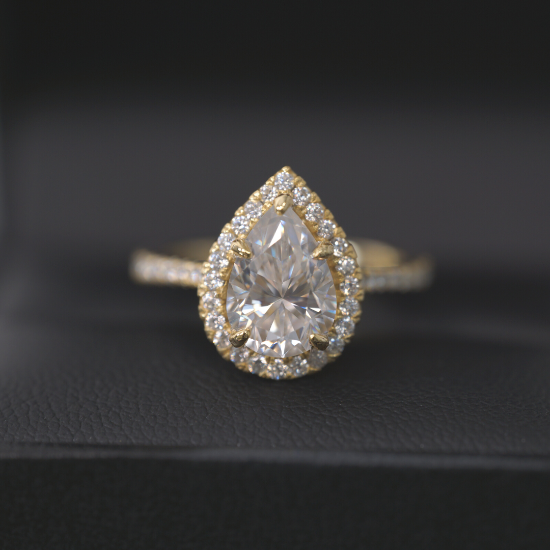 2.0ct Pink Moissanite Lab Diamond Ring