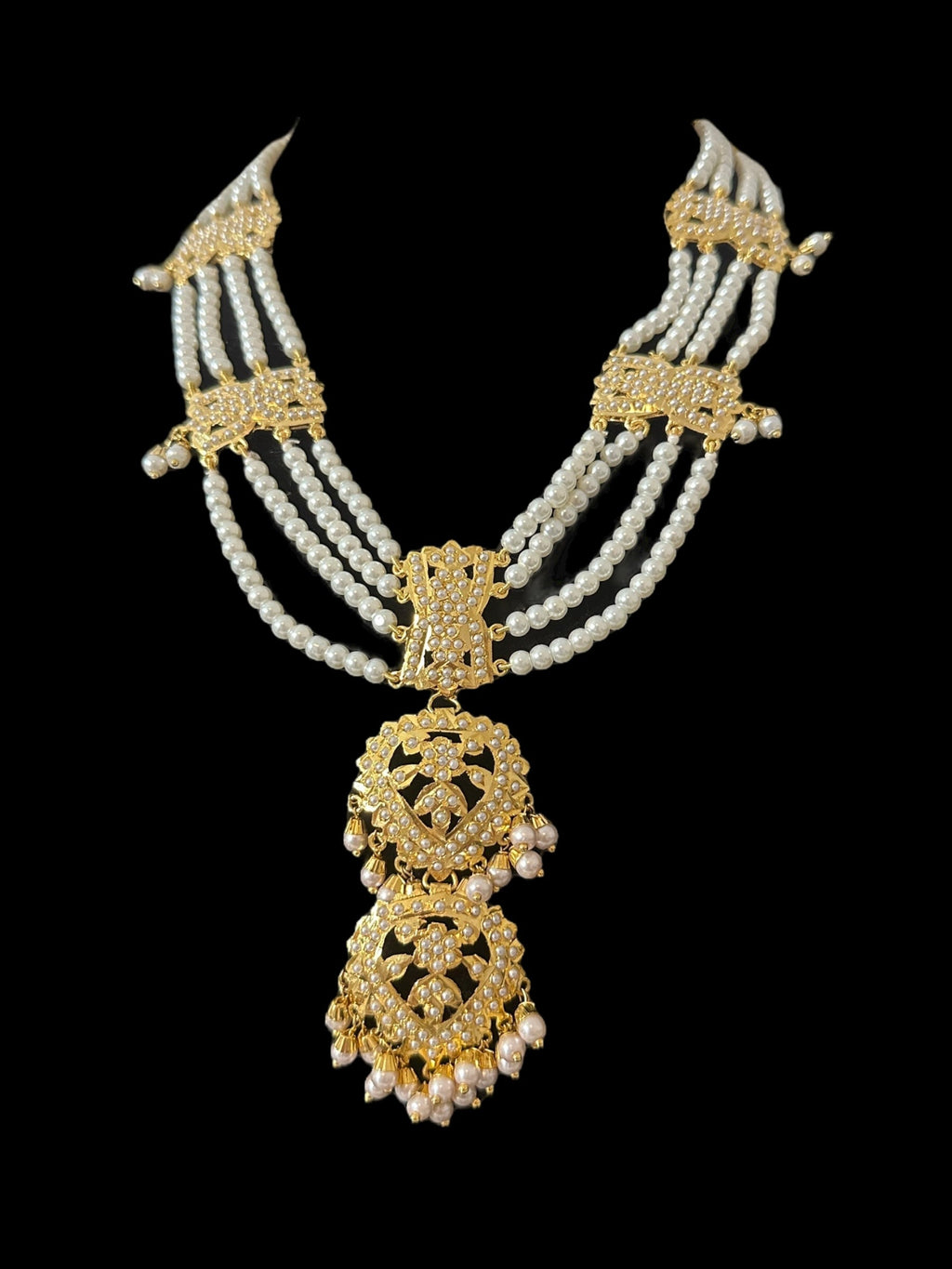 DNS198 Mehwish Jadau necklace with earrings(READY TO SHIP)
