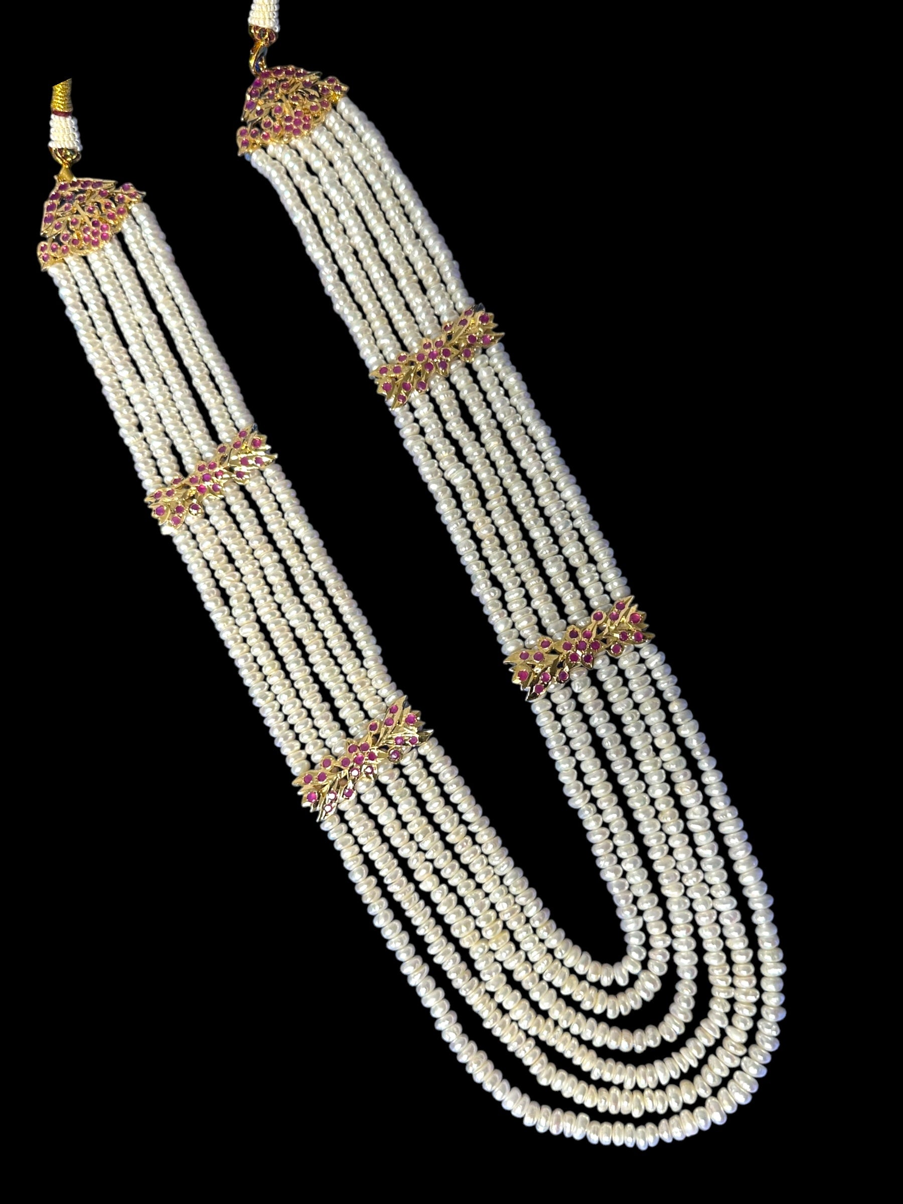 DLN120 Laura fresh water pearls necklace / Rani haar ( READY TO SHIP )