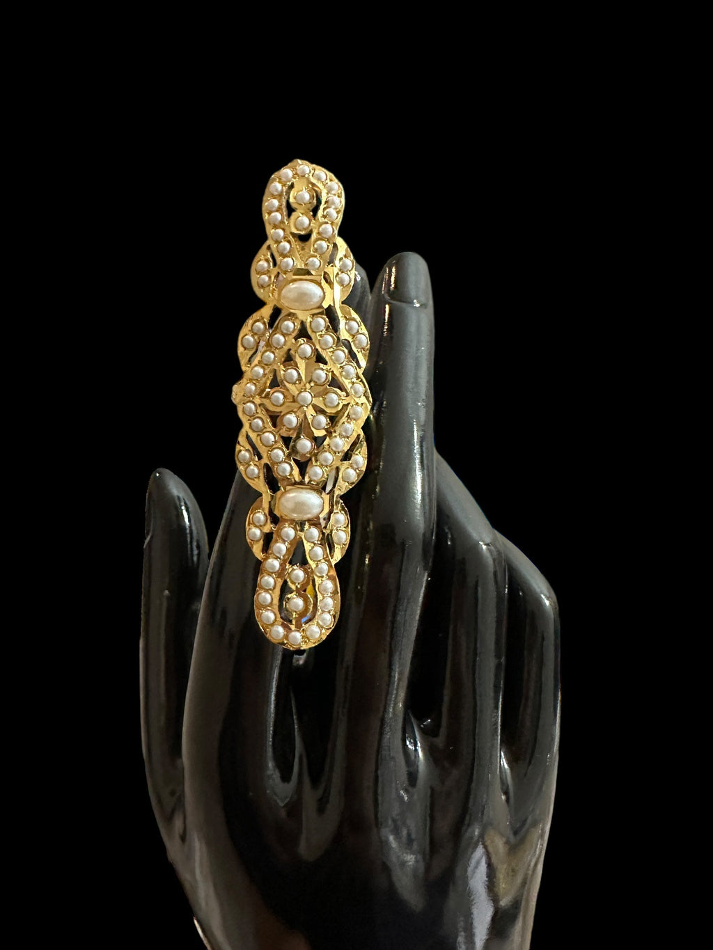 DJR49 Oversized Jadau pearl ring(pearls   ) ( READY TO SHIP )