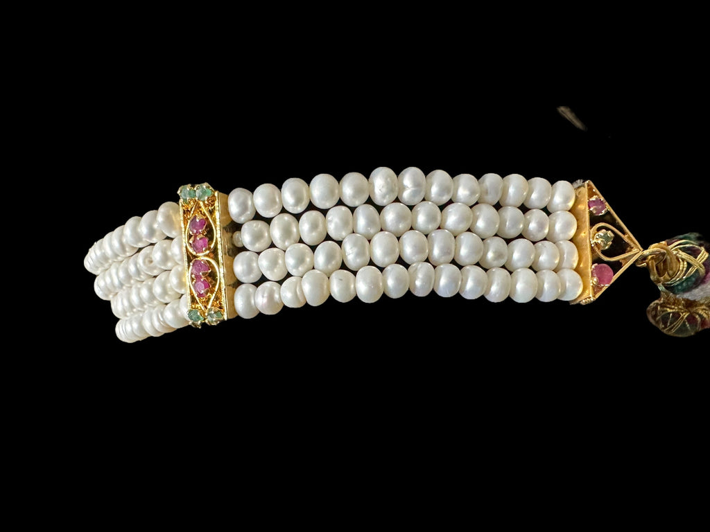 C510 Ruby emerald choker with earrings ( READY TO SHIP )