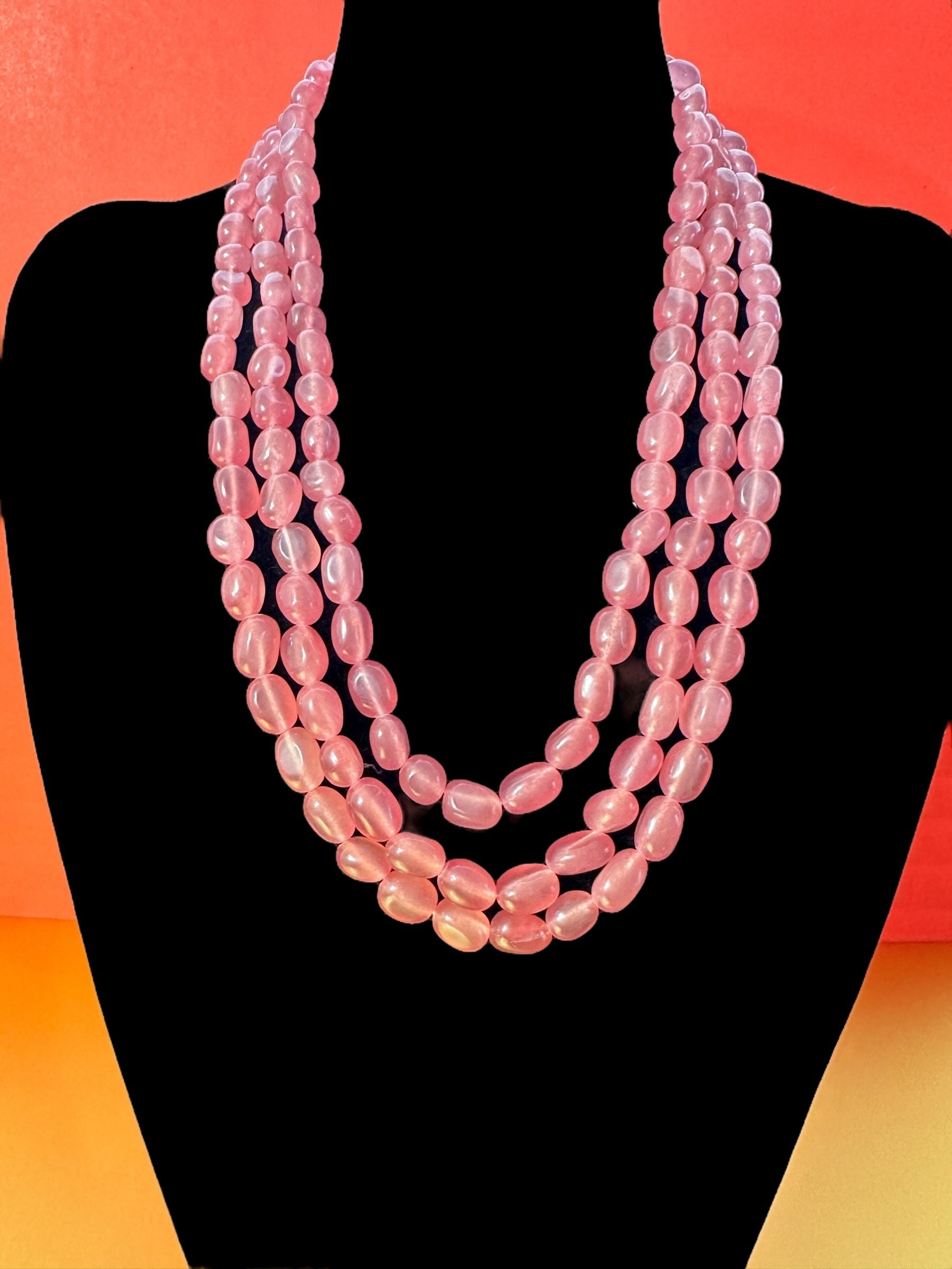 Quartz beads mala in three layers ( READY TO SHIP )