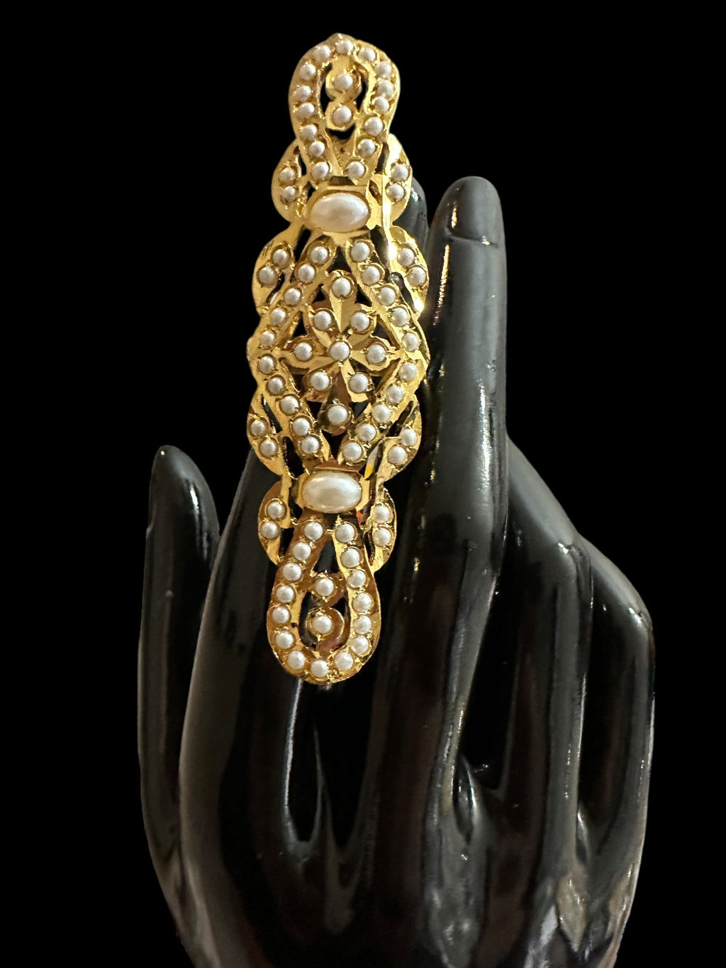 DJR49 Oversized Jadau pearl ring(pearls   ) ( READY TO SHIP )