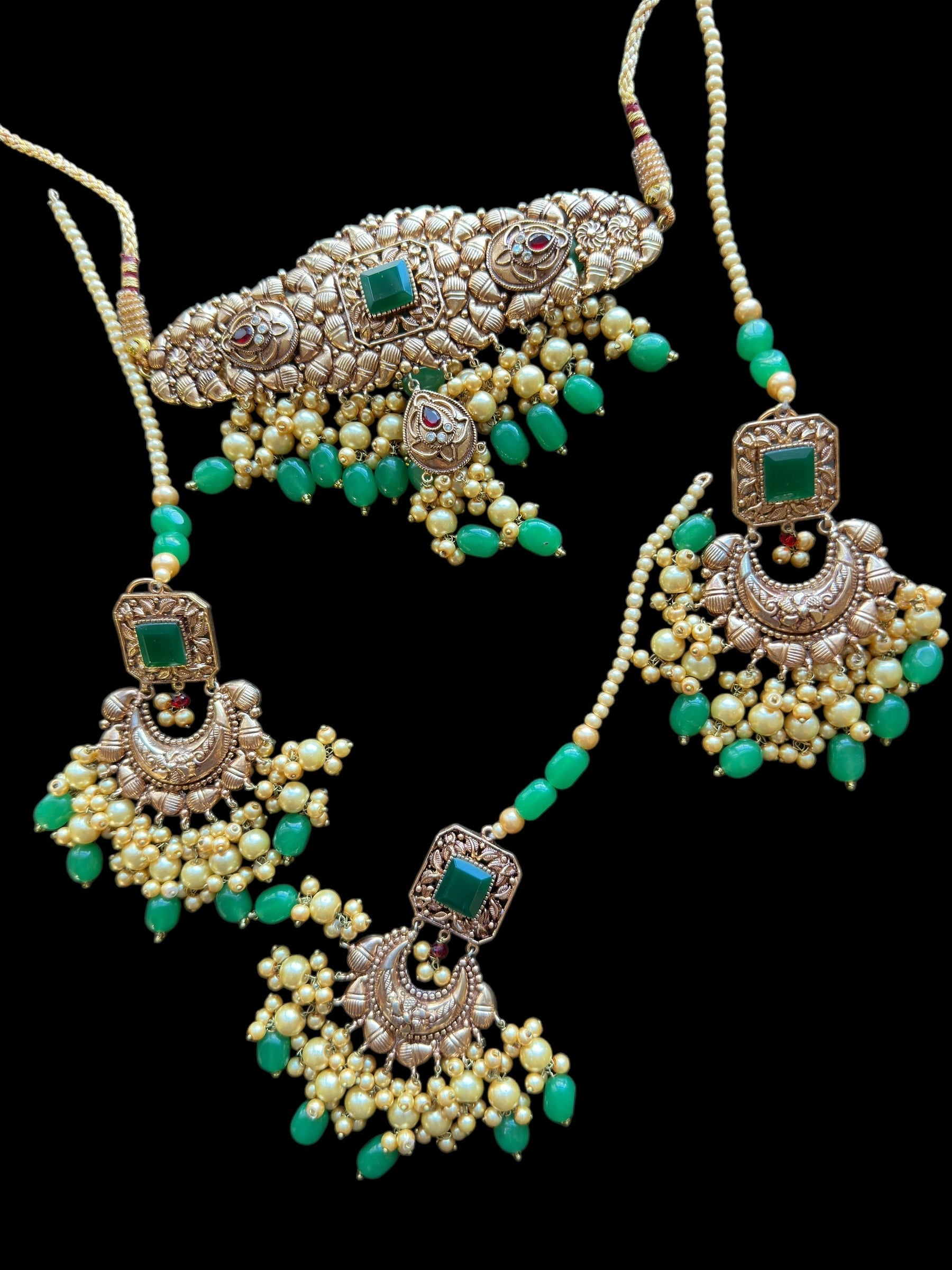 BR483 sadhna bridal set - copper finish ( READY TO SHIP )