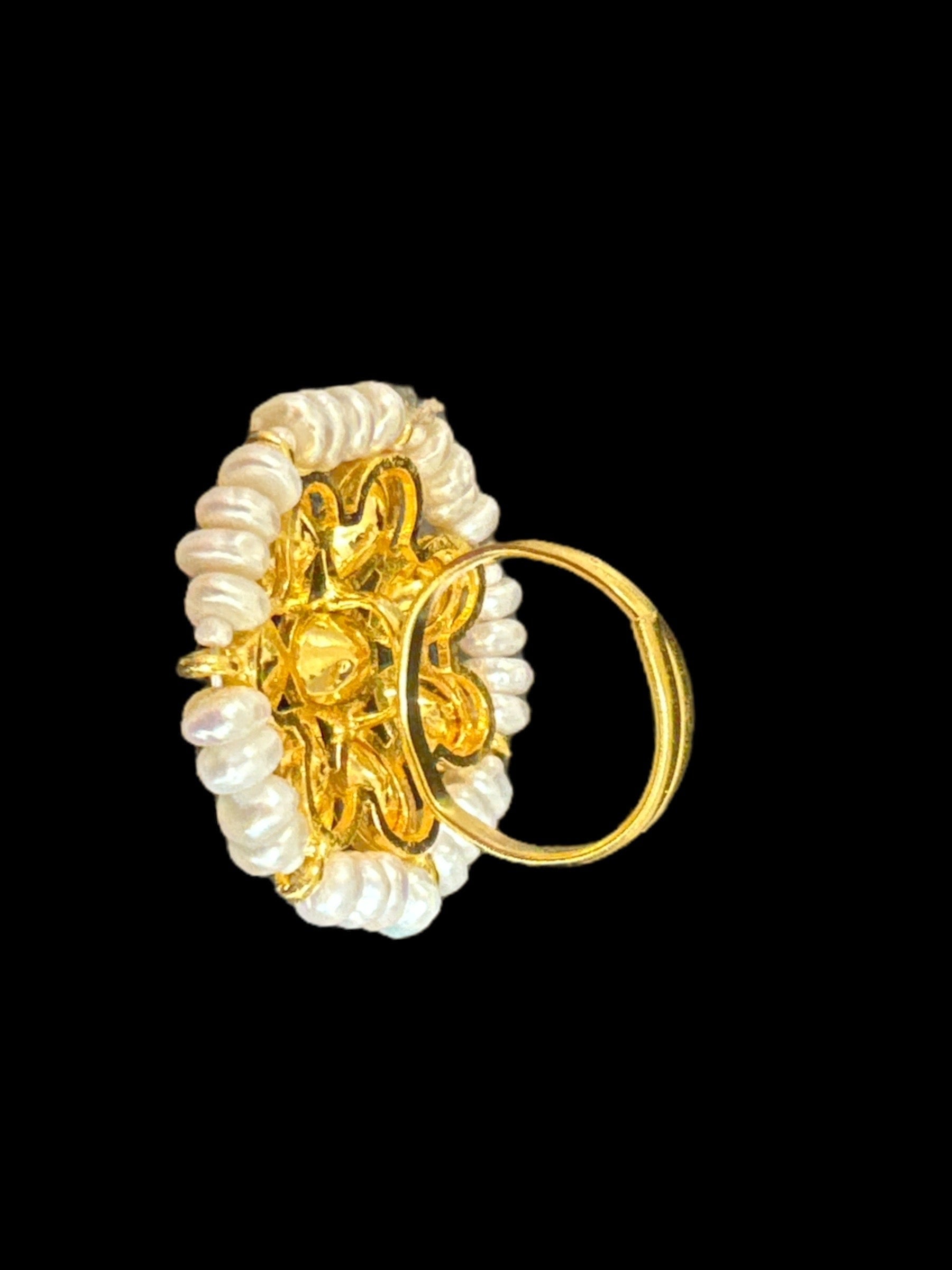 DJR95 Gold plated ring in moissanite ( READY TO SHIP )