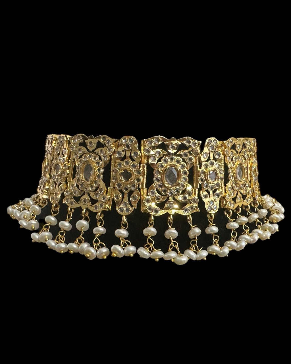 C541 Nishat fresh water pearl choker with earrings ( READY TO SHIP )