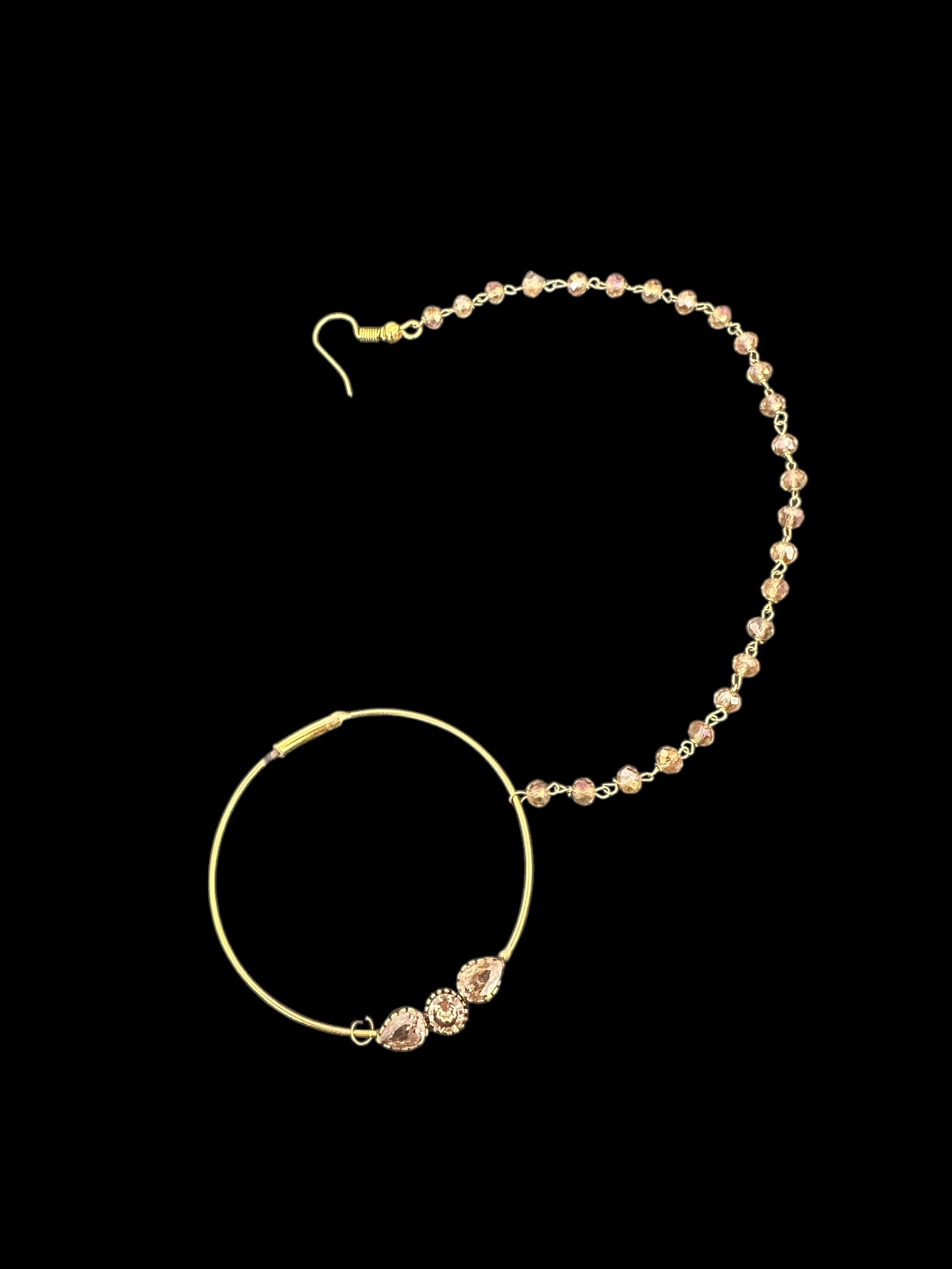 BR496 Faiza bridal set in emerald ,champagne combination  ( SHIPS IN 4 WEEKS )