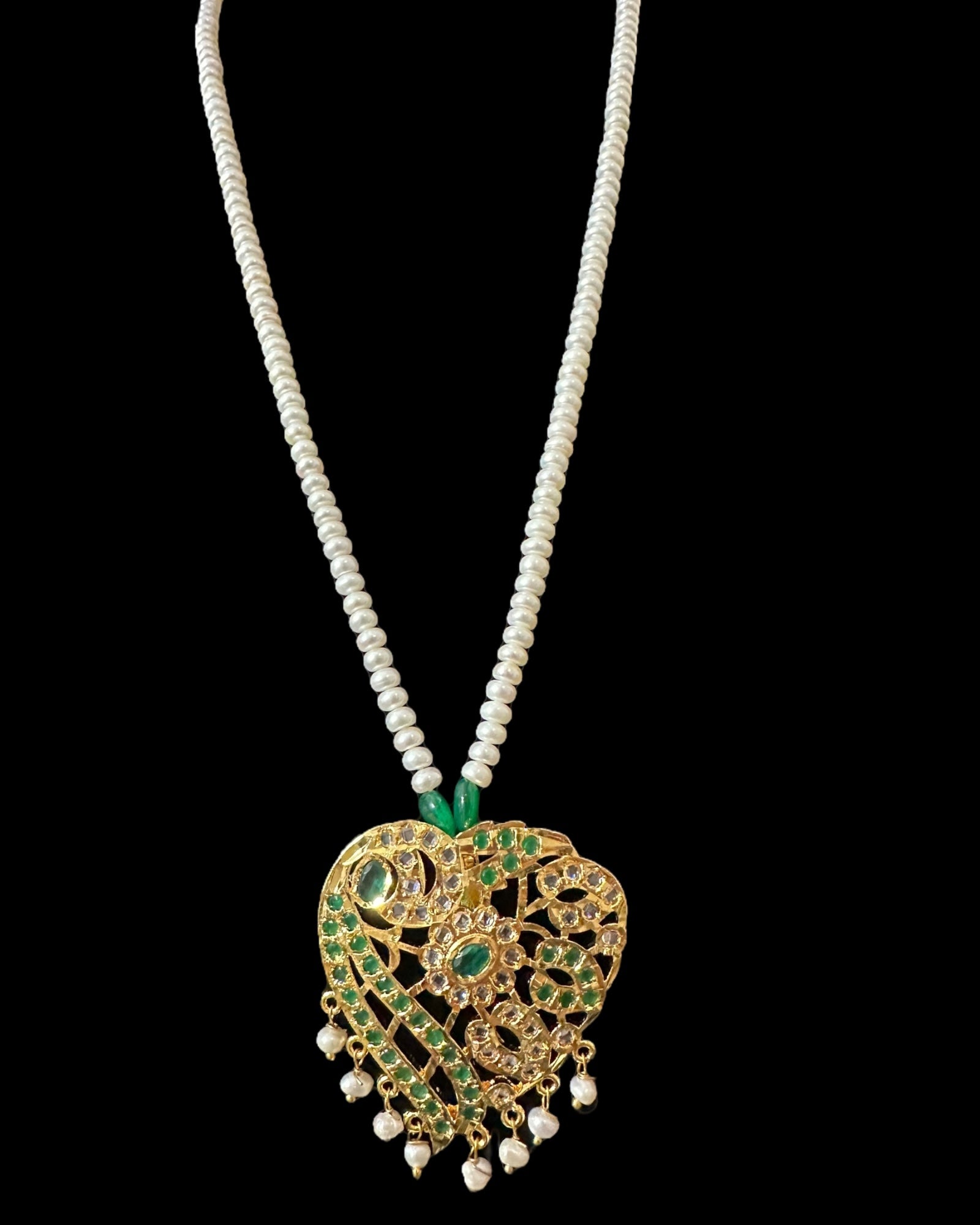 PS560 Akriti long pendant  with earrings ( READY TO SHIP )