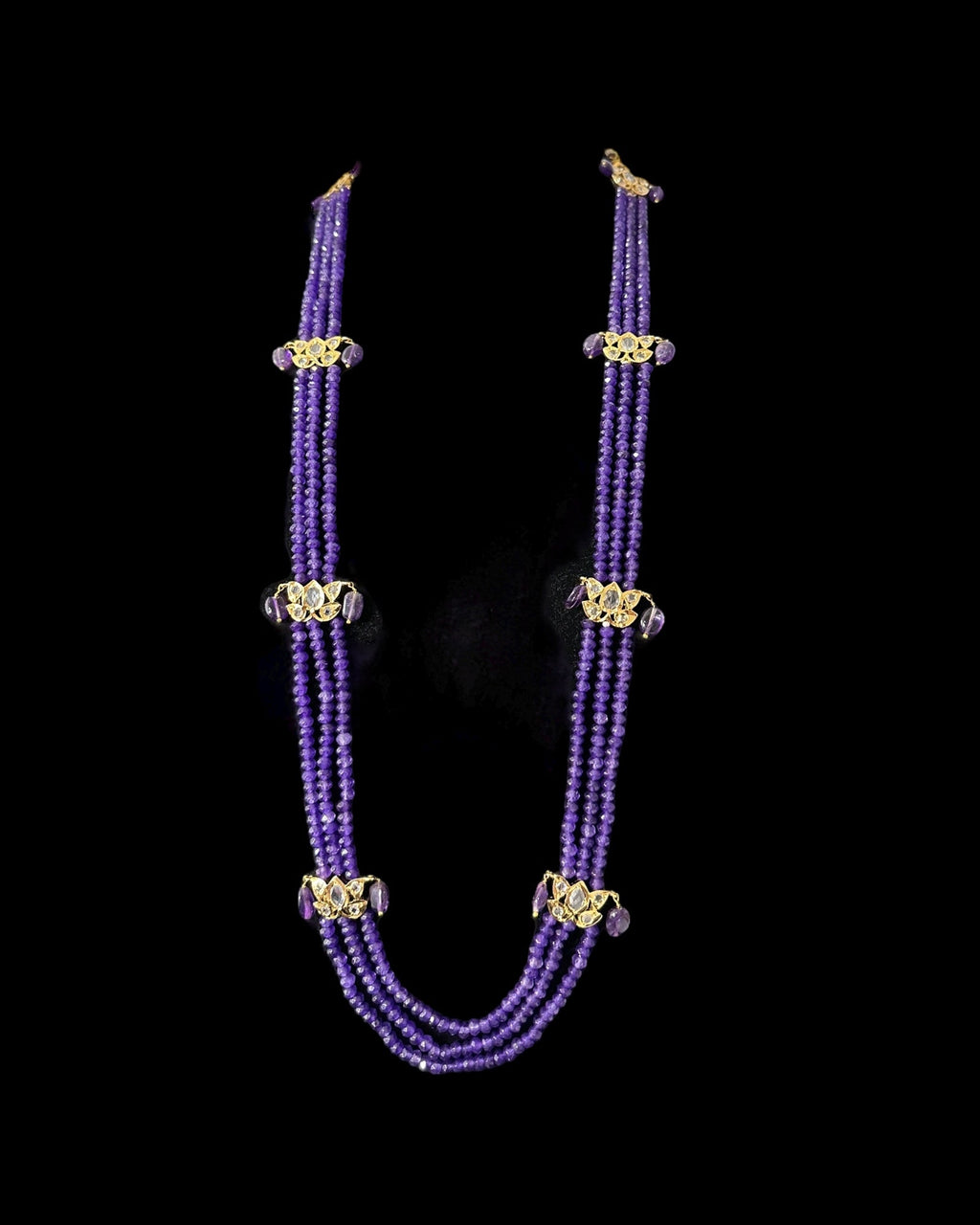 DLN117  Raina amethyst beads necklace (READY TO SHIP)